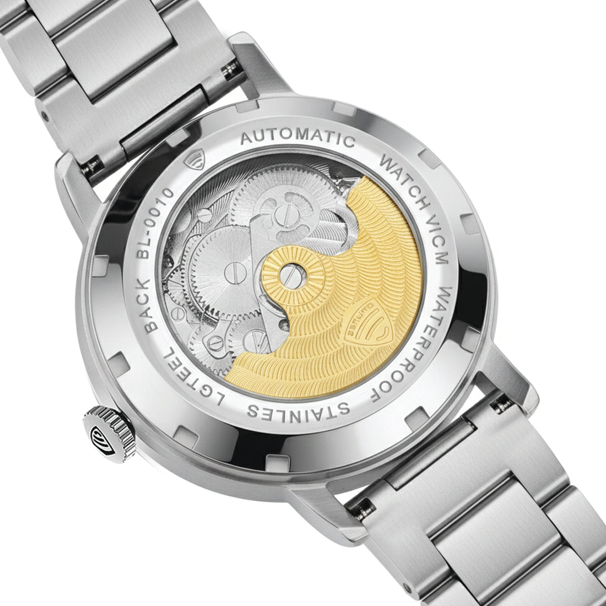 Benling Astroworld Tourbillon Automatic Watch for Men – Dual Time | Moonphase | Skeleton Dial | Stainless Steel Chain Benling