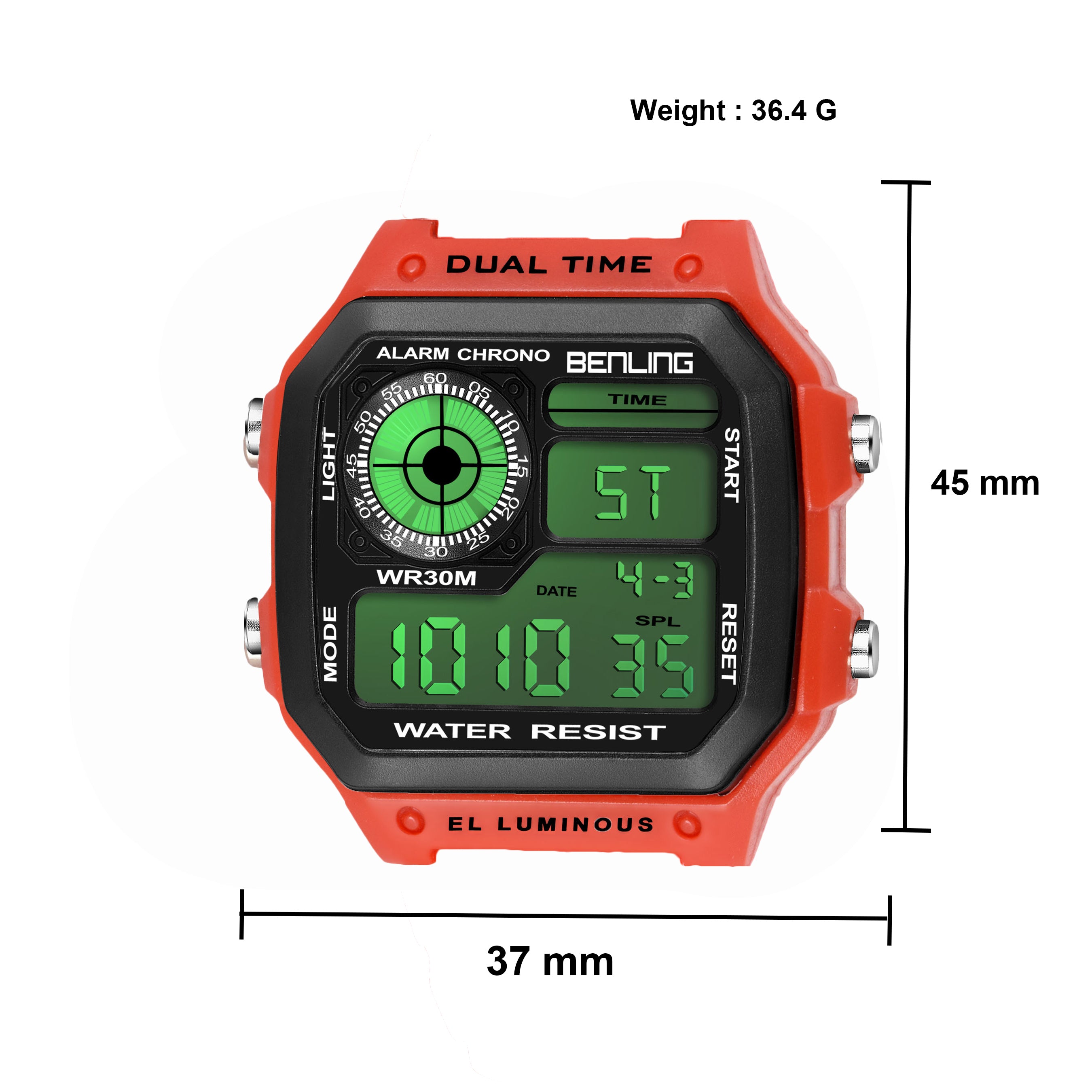 Benling Classic Era BL-1002 Digital Watch for Men - Multifunctional Watch