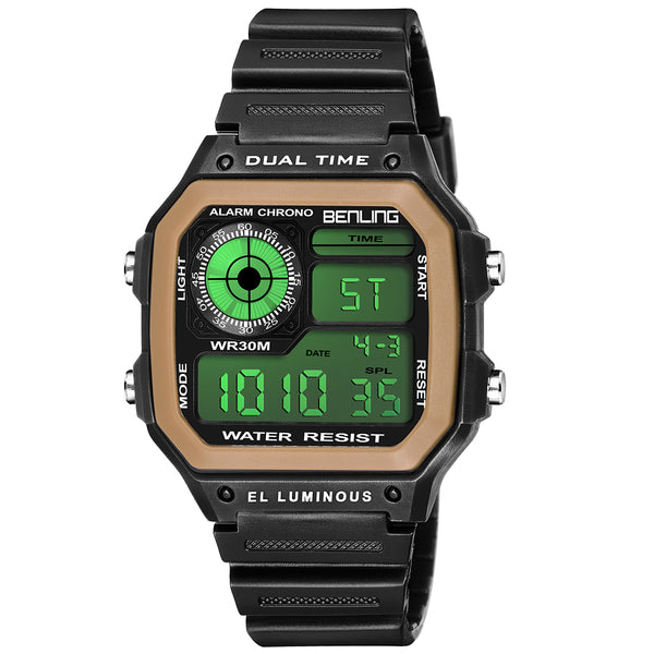 Hey Rugged Digital Rugged Digital Watch with Stopwatch Calendar Alarm | Sports- Formal Ca ...