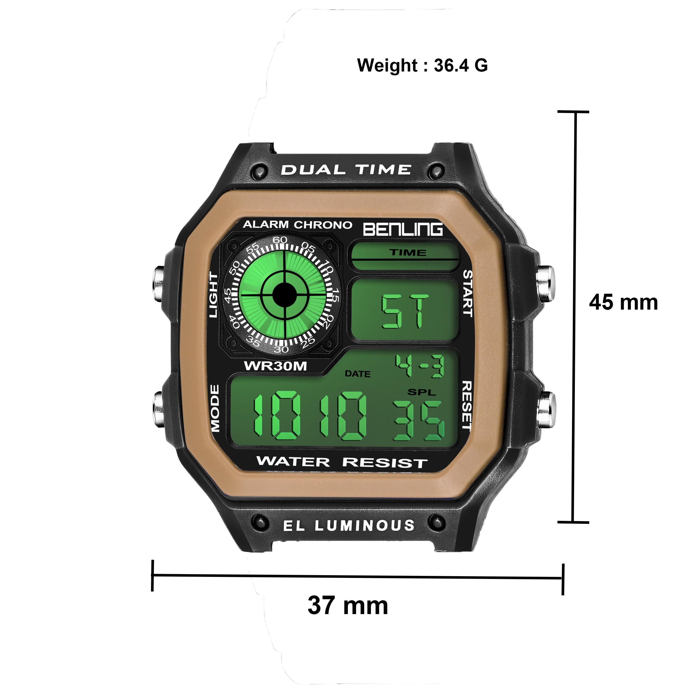 Benling Classic Era BL-1002 Digital Watch for Men - Multifunctional Watch