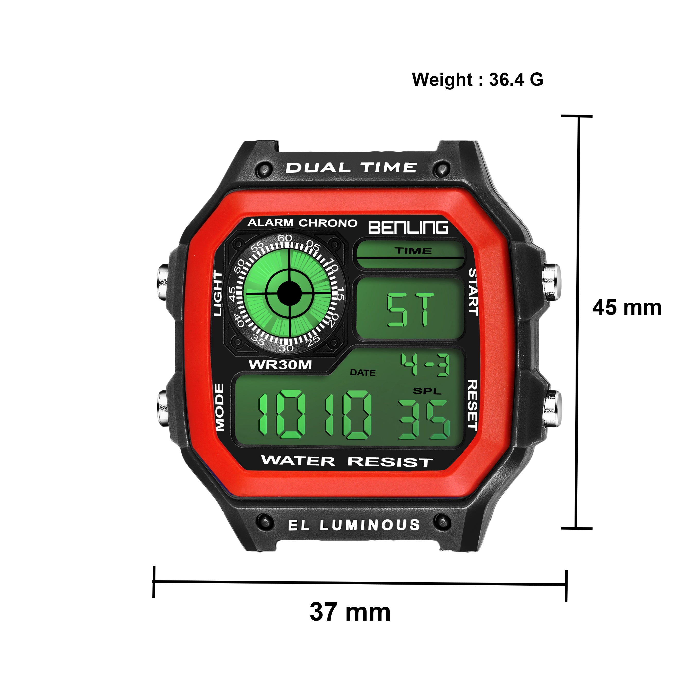 Benling Classic Era BL-1002 Digital Watch for Men - Multifunctional Watch