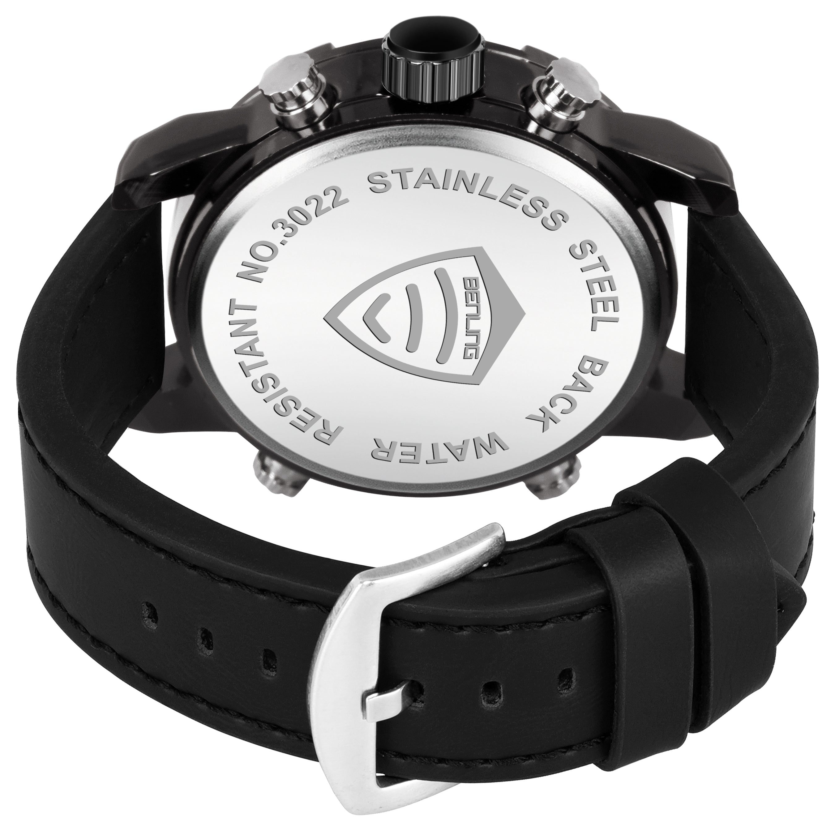 Benling Iconic Ana-Digital Watch for Men – Now with Stainless Steel Chain and Leatherette Strap | EL Backlight | Dual Time