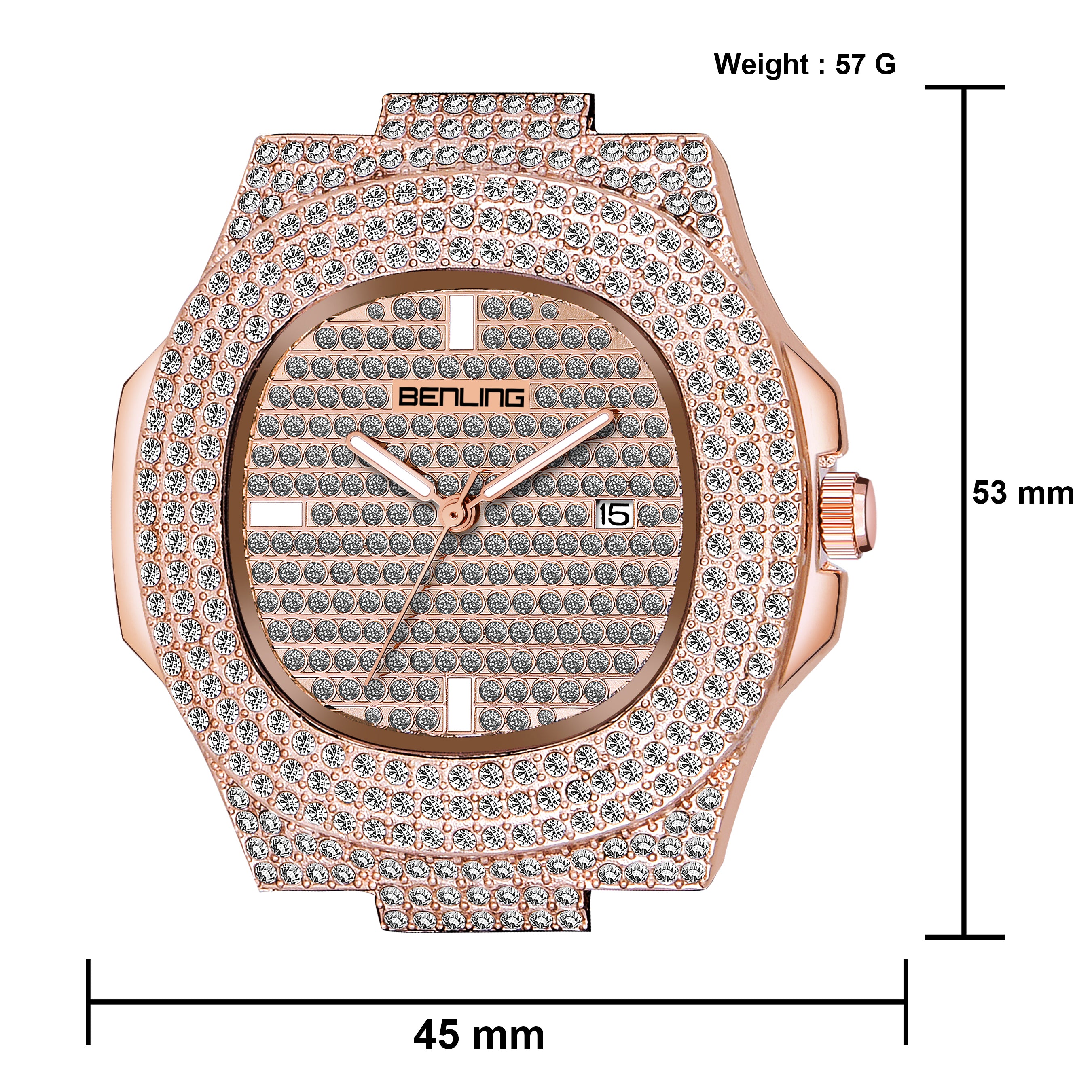 Benling Studded Diamond Analog Watch