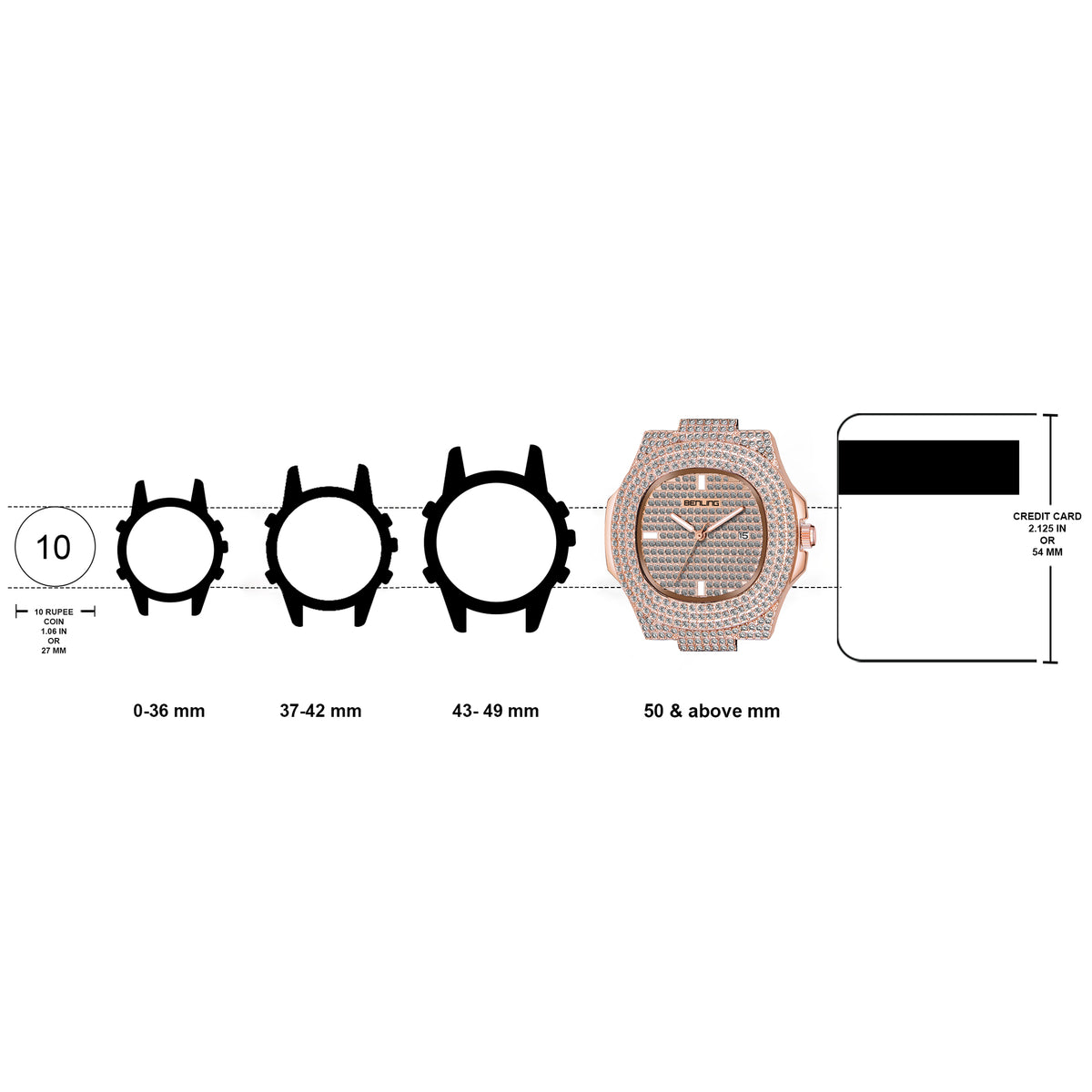Benling Studded Diamond Analog Watch Benling