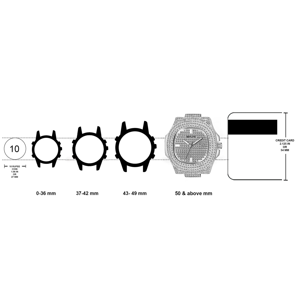 Benling Studded Diamond Analog Watch Benling