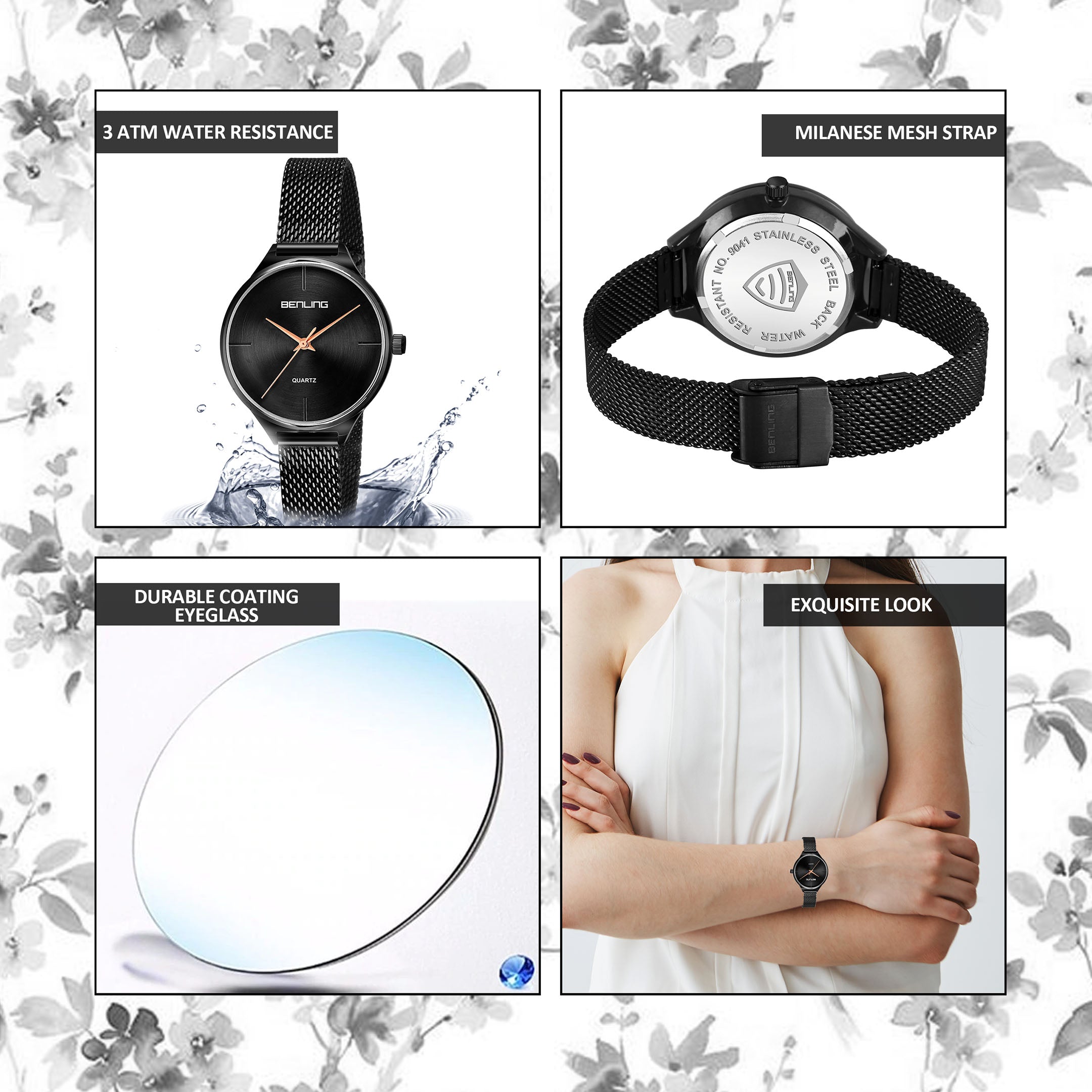 Benling BL-1017 Milanese Series Watch for Women