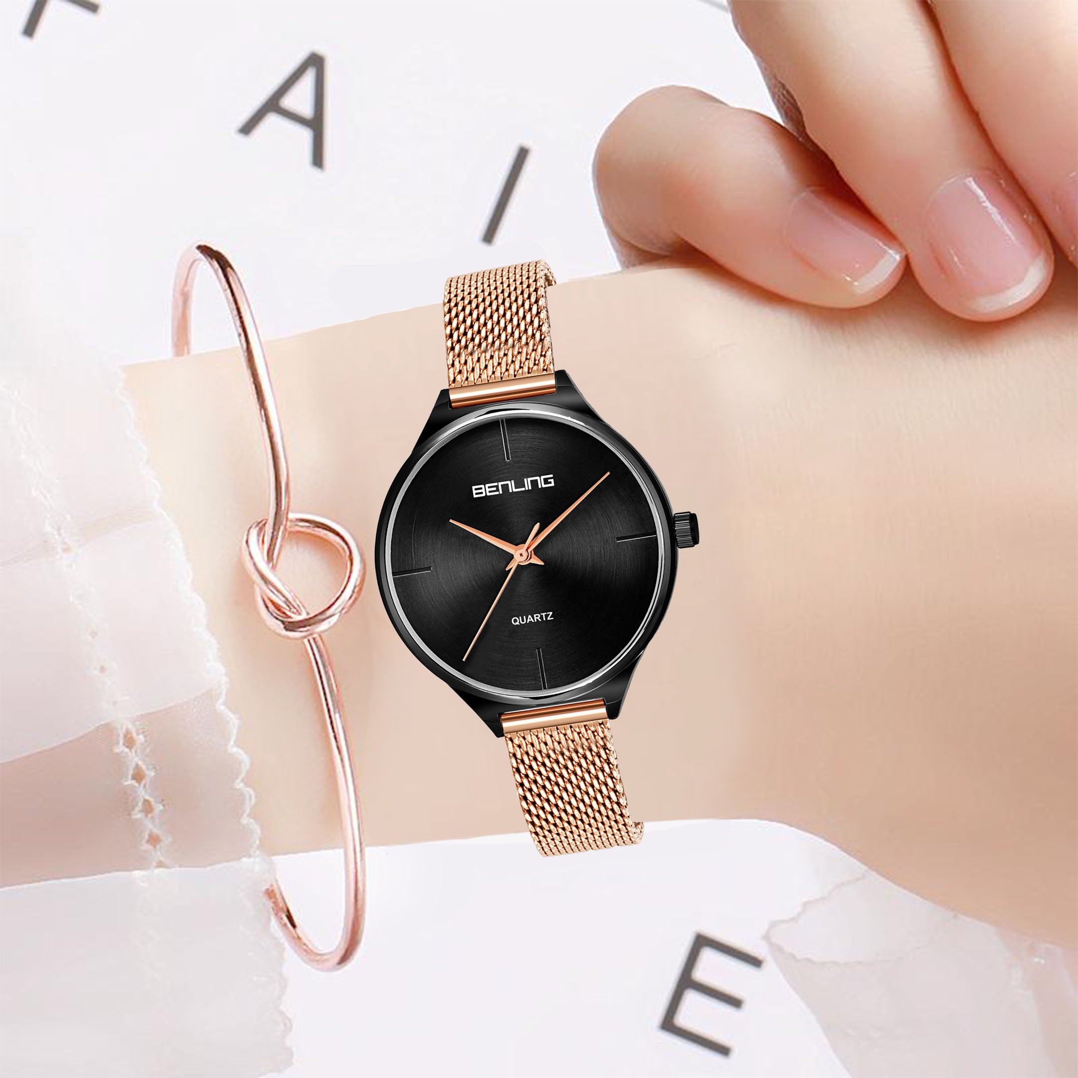 Benling BL-1017 Milanese Series Watch for Women