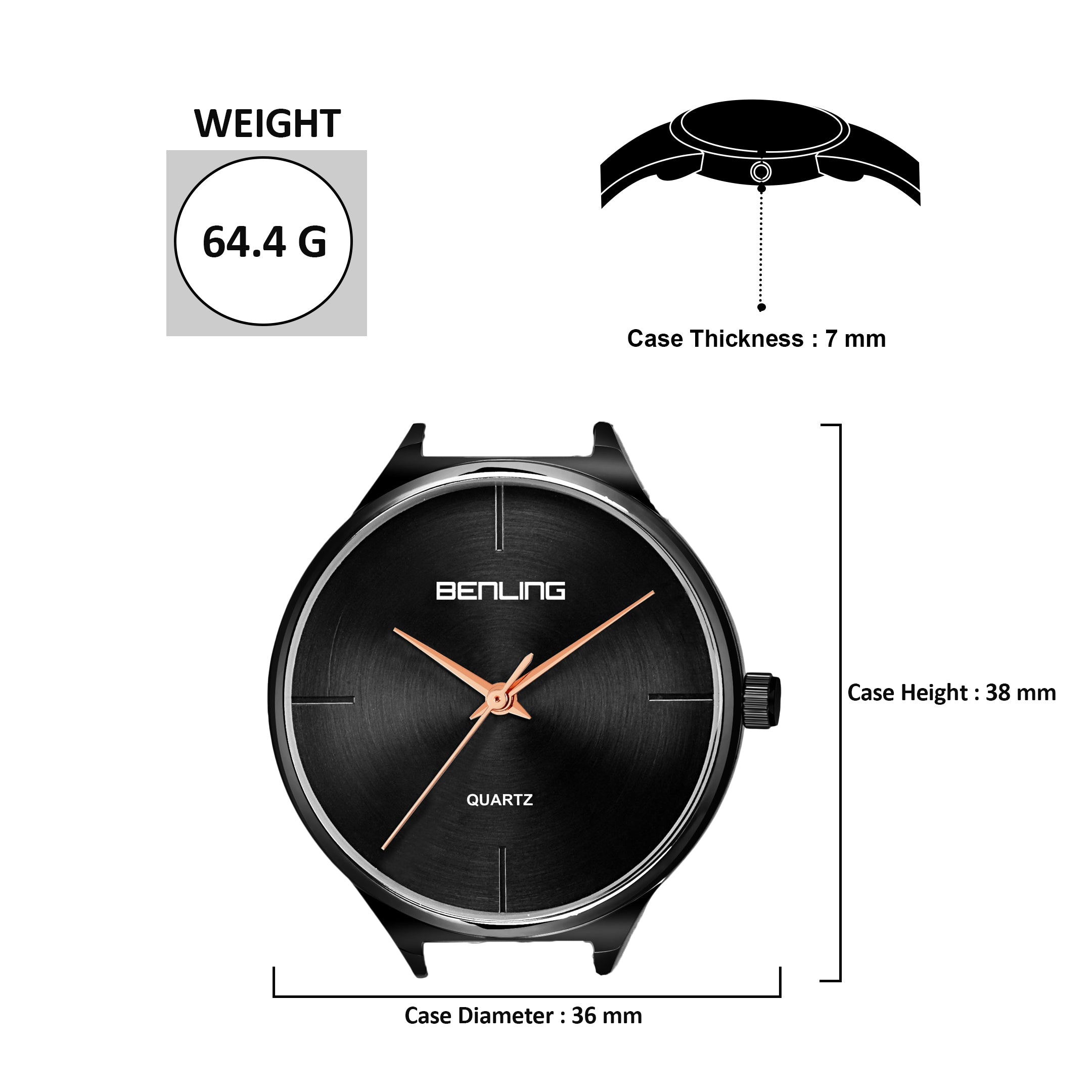 Benling BL-1017 Milanese Series Watch for Women