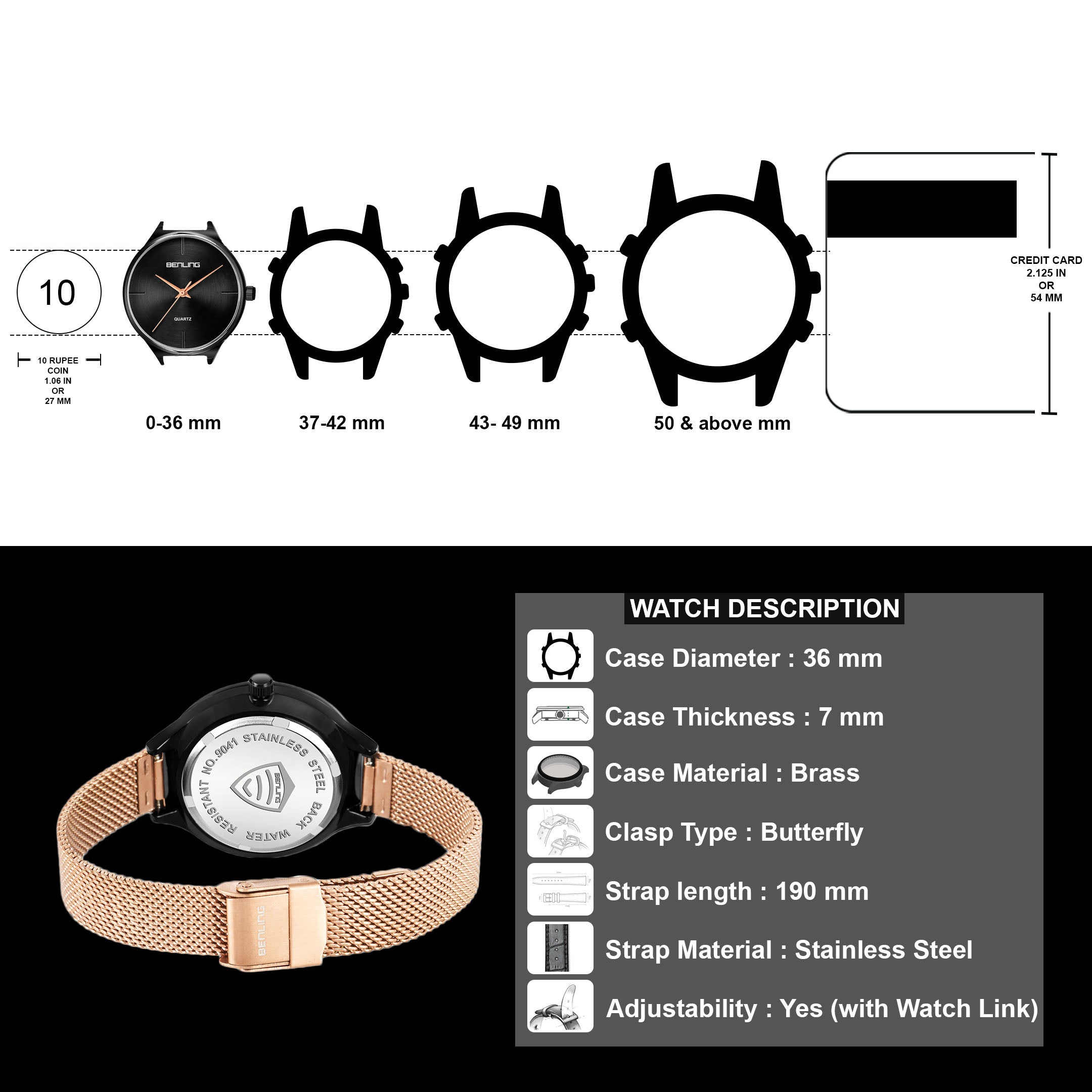 Benling BL-1017 Milanese Series Watch for Women
