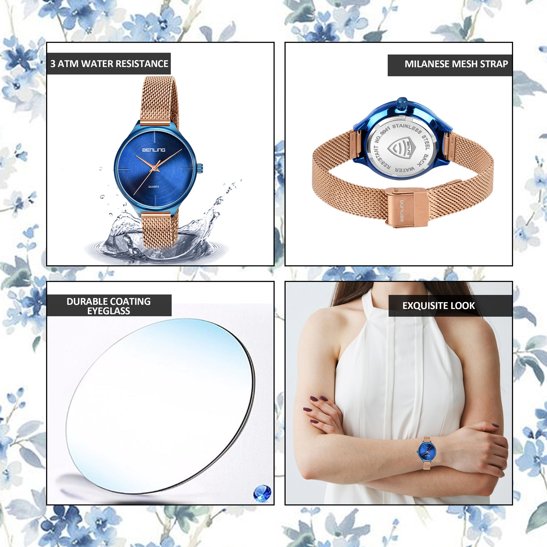 Benling BL-1017 Milanese Series Watch for Women