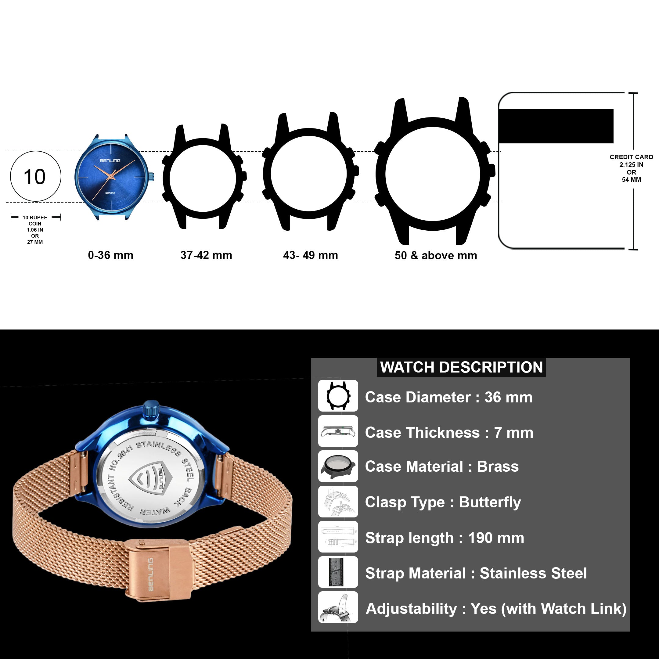Benling BL-1017 Milanese Series Watch for Women