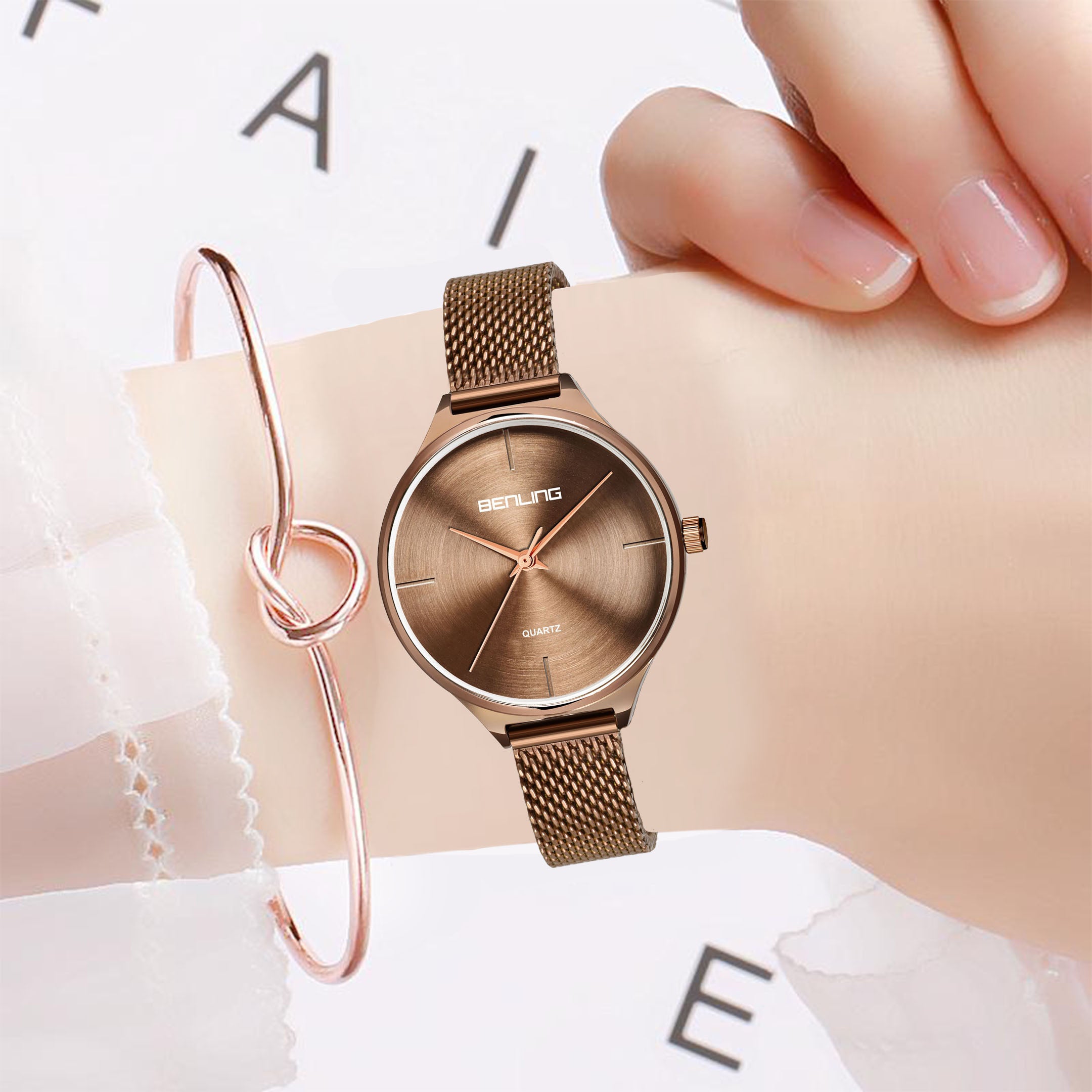 Benling BL-1017 Milanese Series Watch for Women