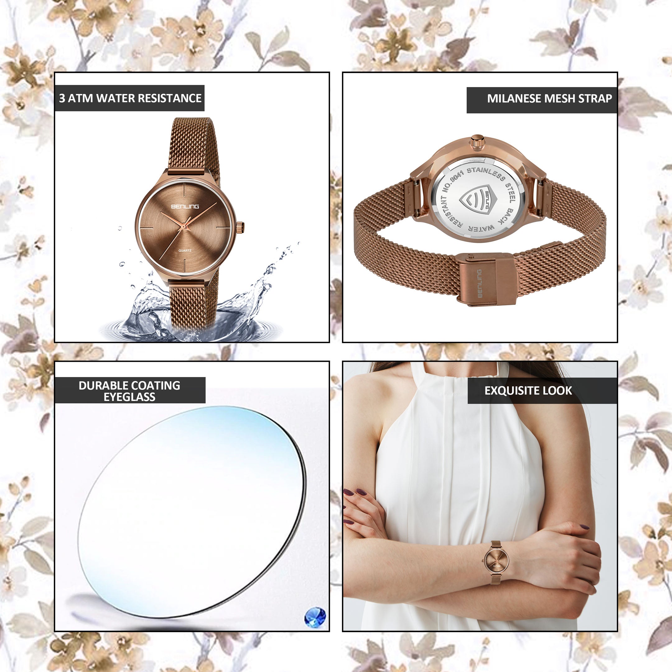 Benling BL-1017 Milanese Series Watch for Women