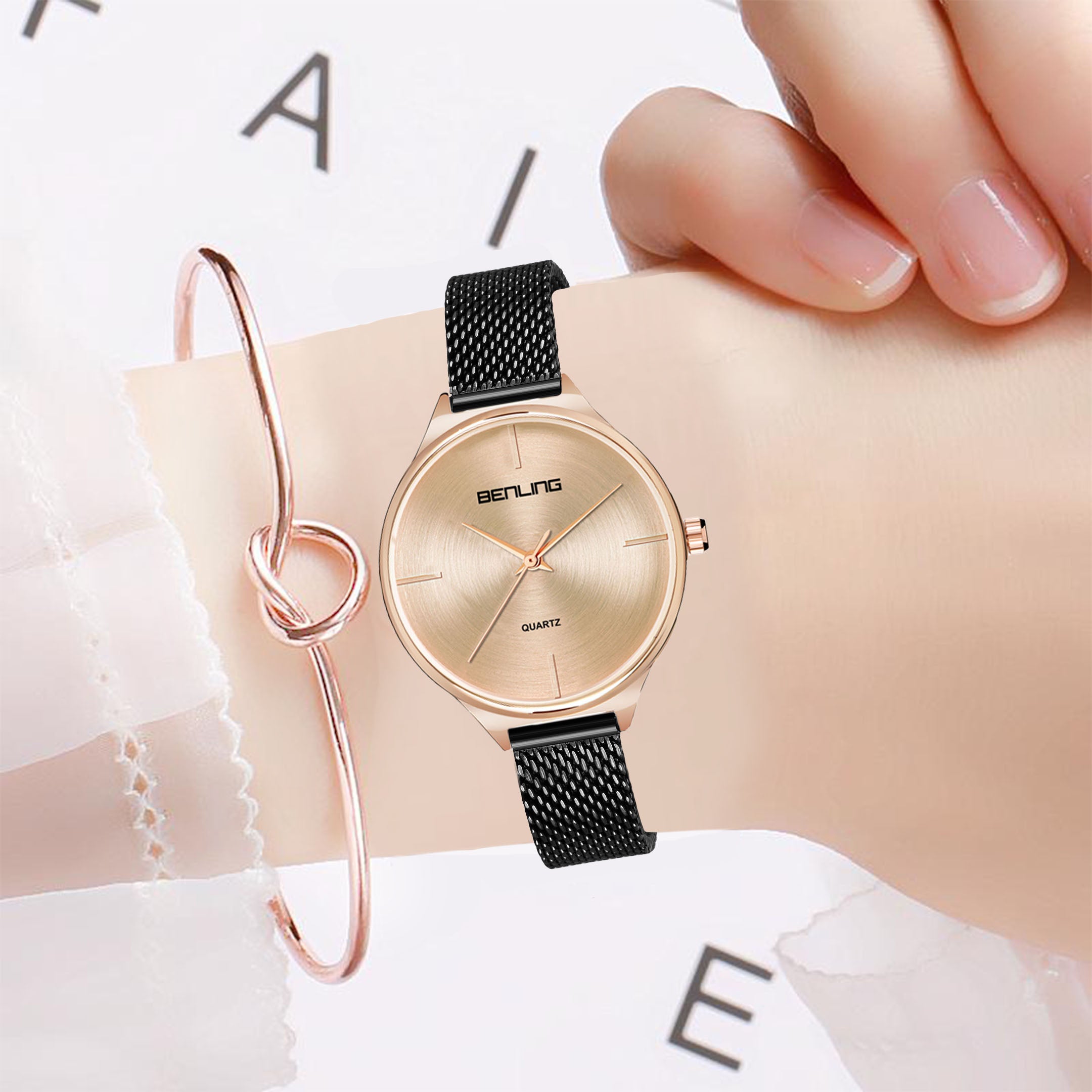 Benling BL-1017 Milanese Series Watch for Women