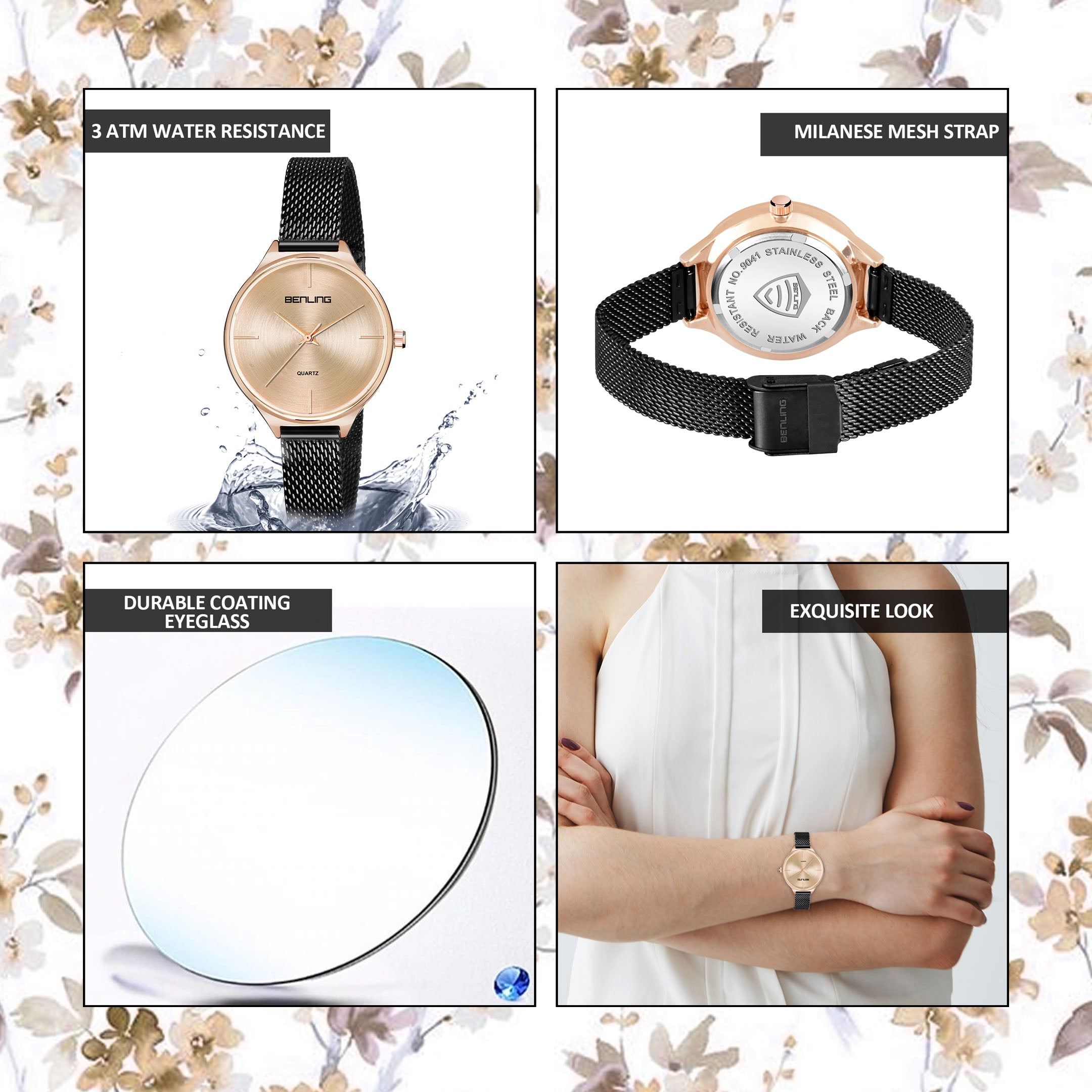 Benling BL-1017 Milanese Series Watch for Women