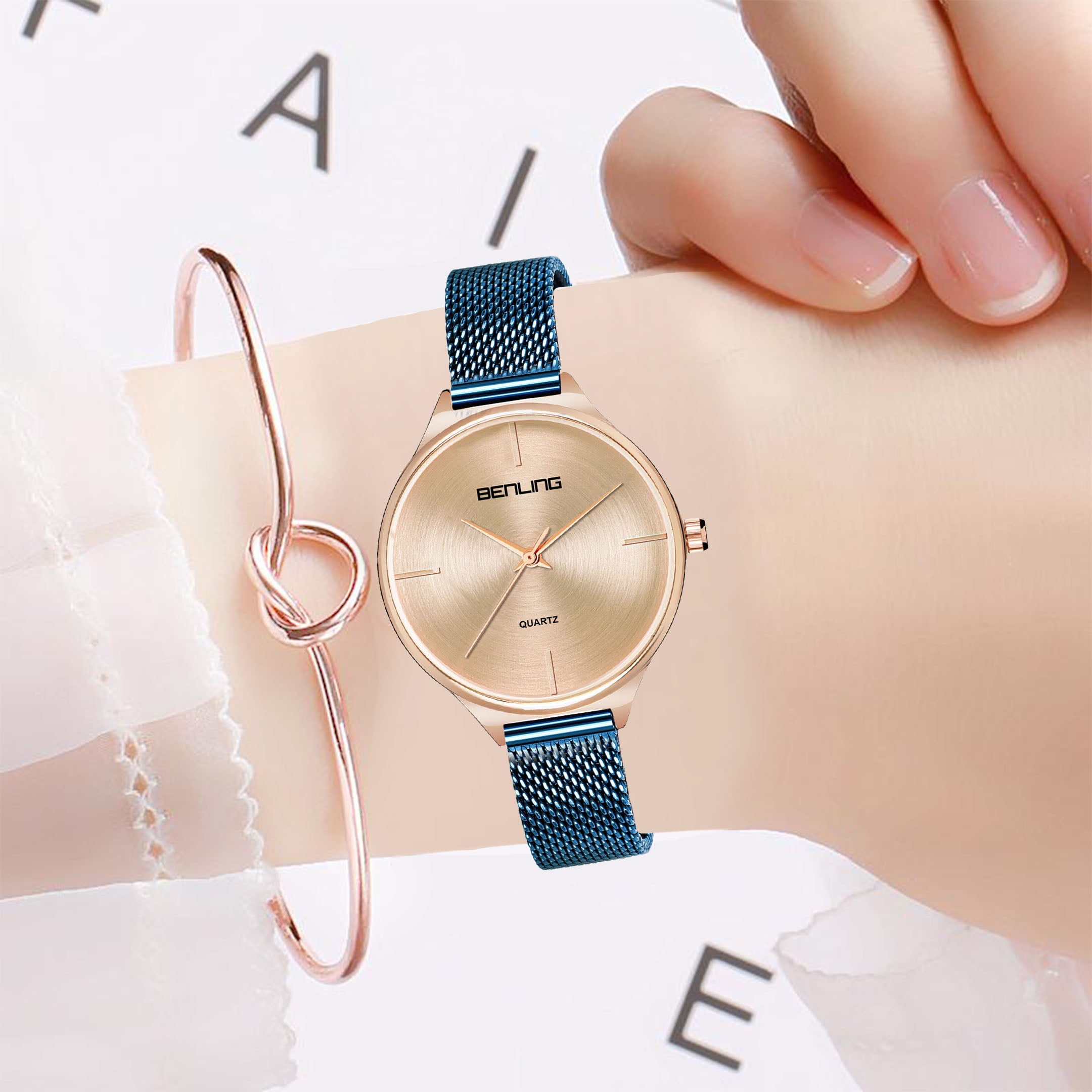 Benling BL-1017 Milanese Series Watch for Women