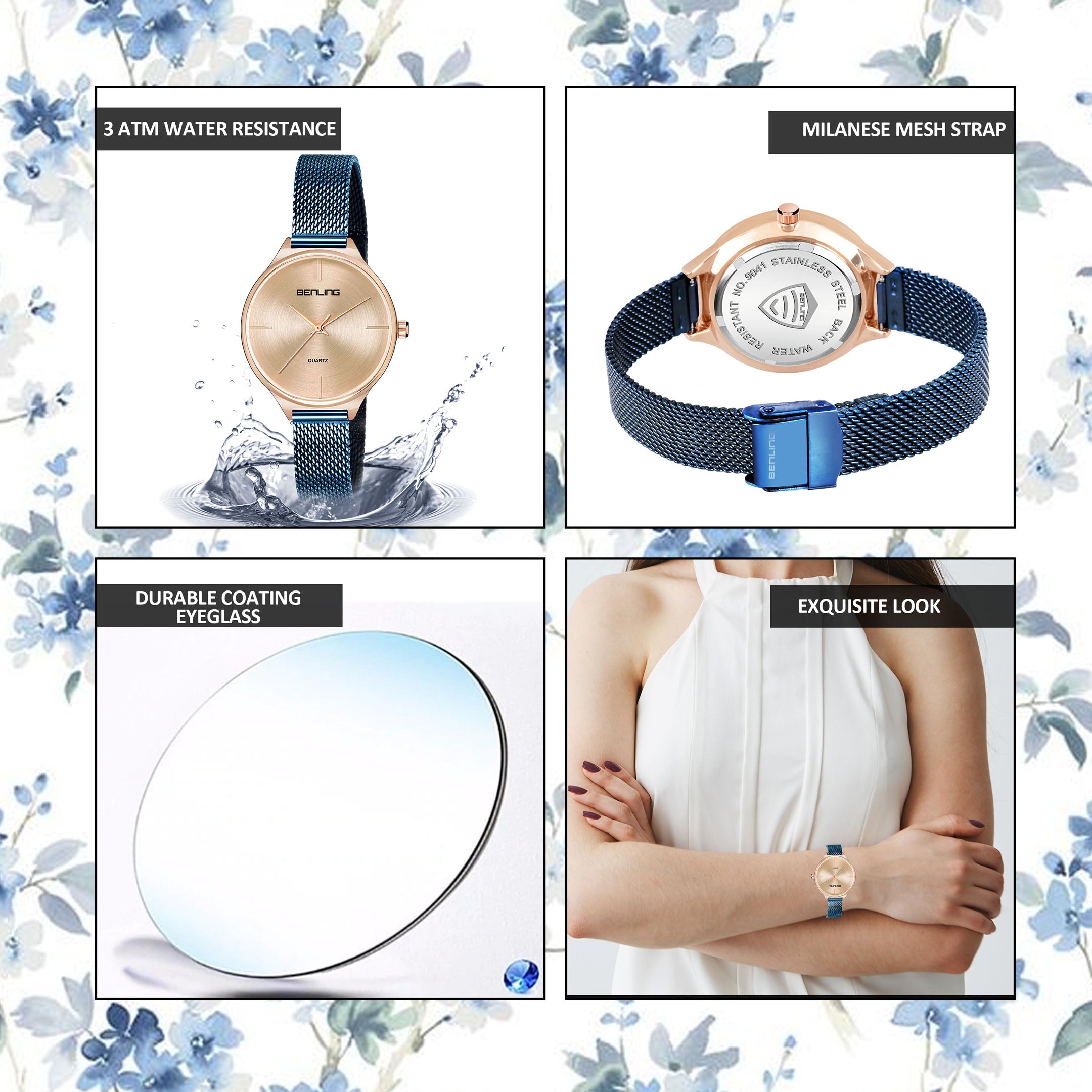 Benling BL-1017 Milanese Series Watch for Women