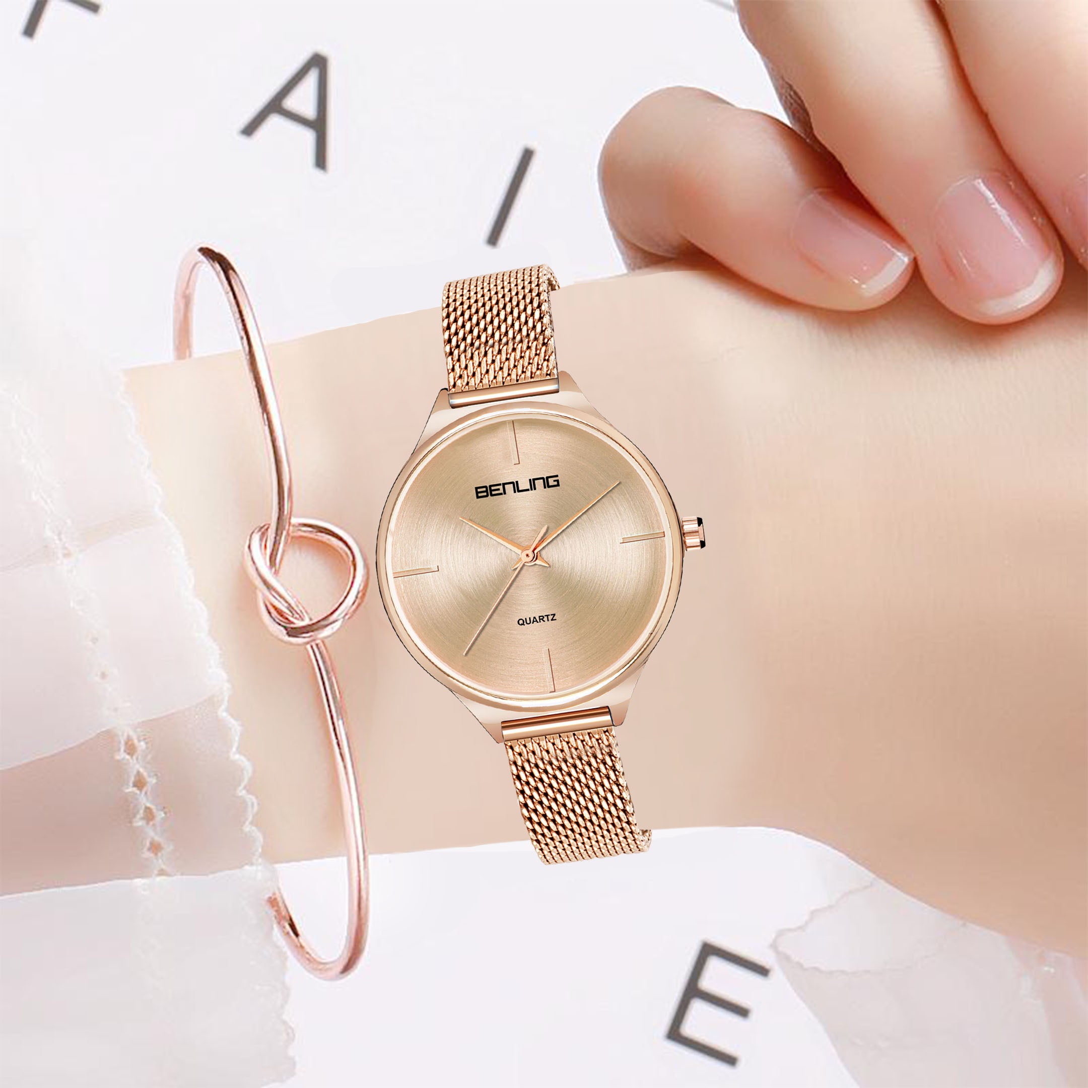 Benling BL-1017 Milanese Series Watch for Women