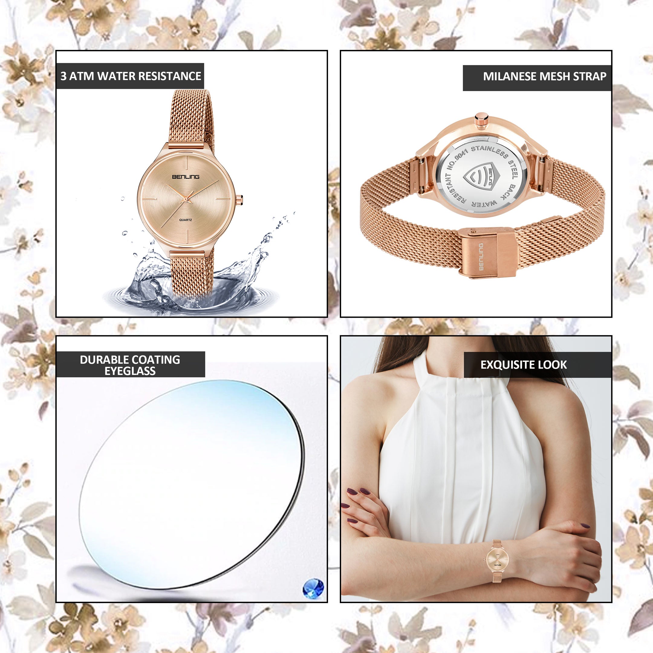 Benling BL-1017 Milanese Series Watch for Women