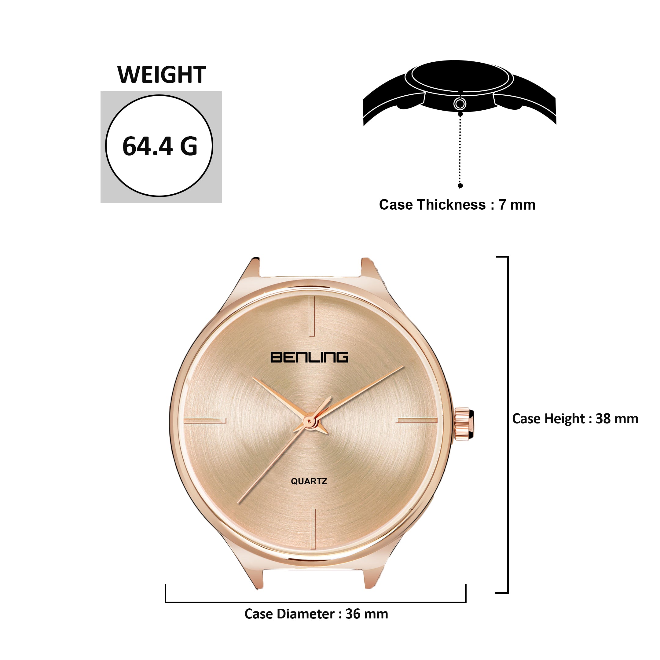 Benling BL-1017 Milanese Series Watch for Women