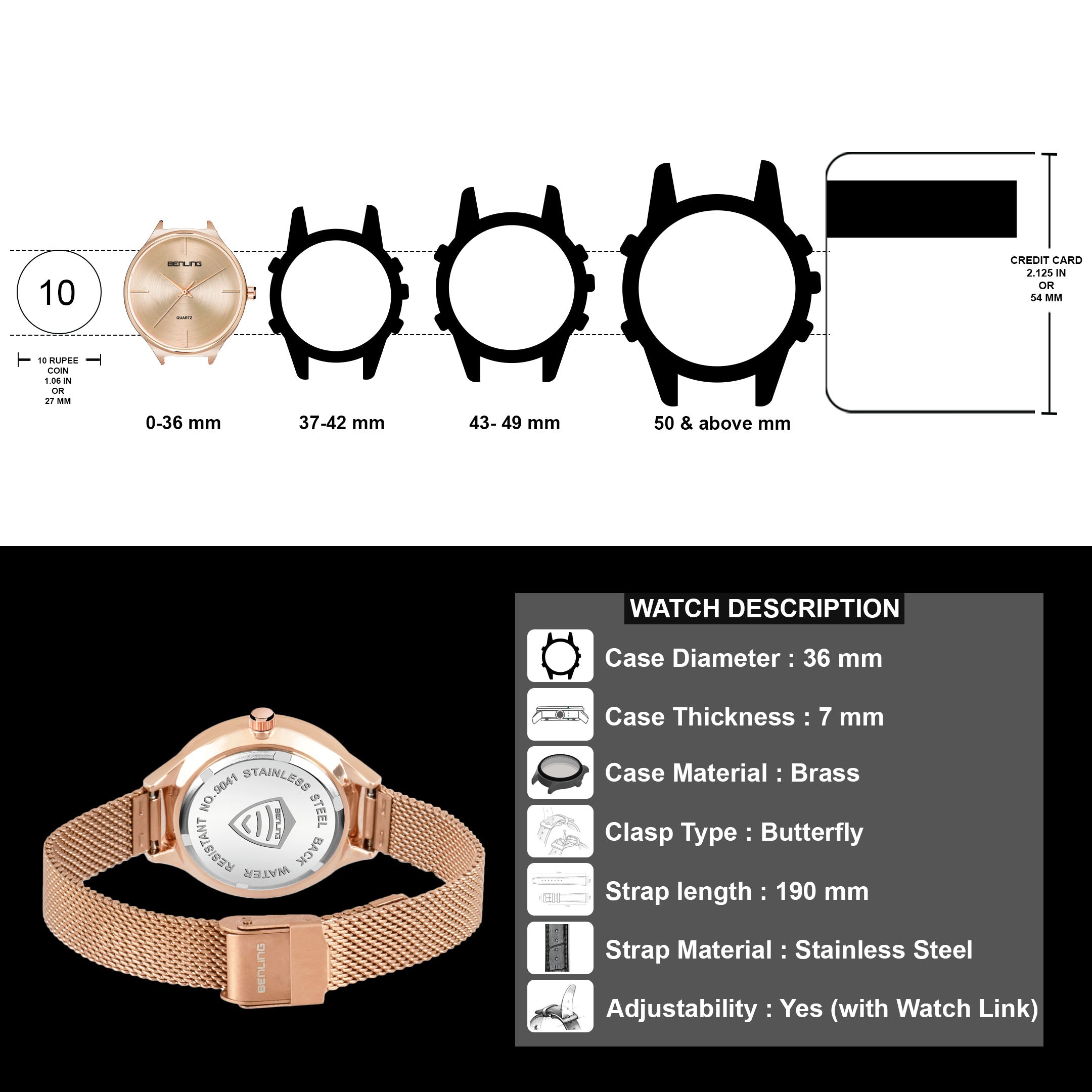 Benling BL-1017 Milanese Series Watch for Women