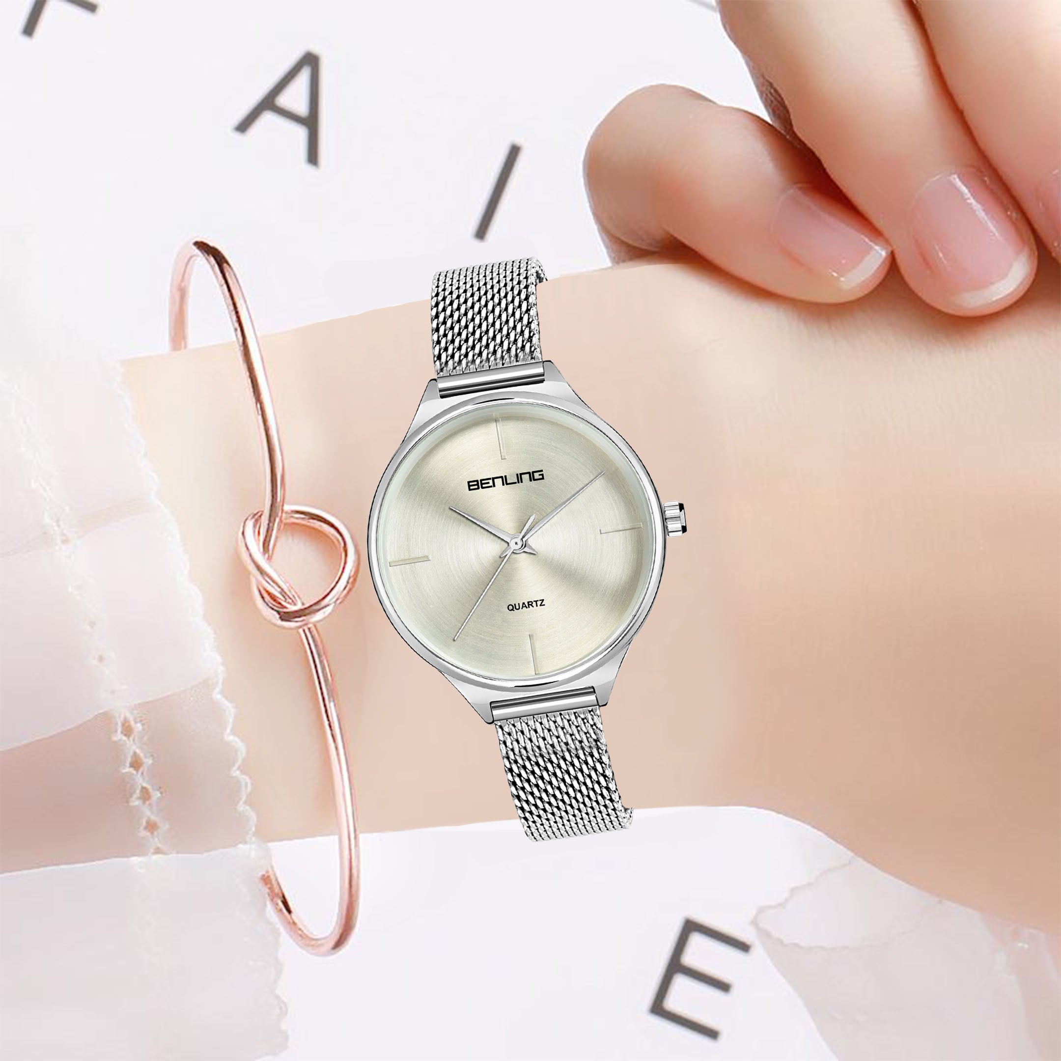 Benling BL-1017 Milanese Series Watch for Women