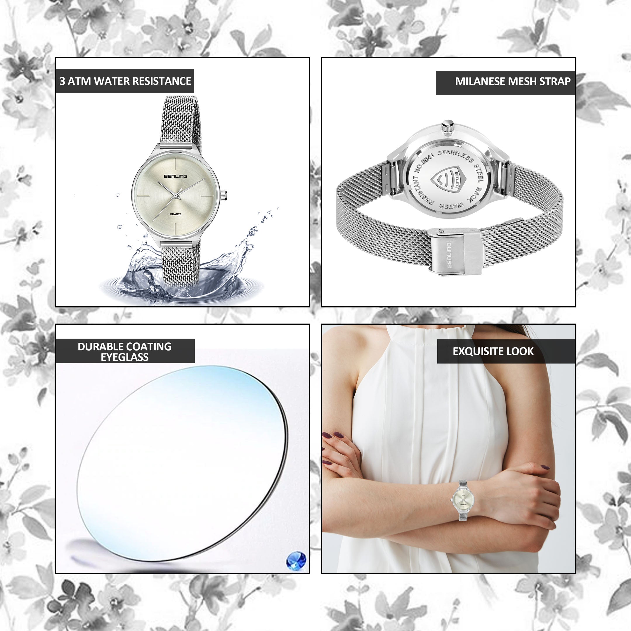 Benling BL-1017 Milanese Series Watch for Women