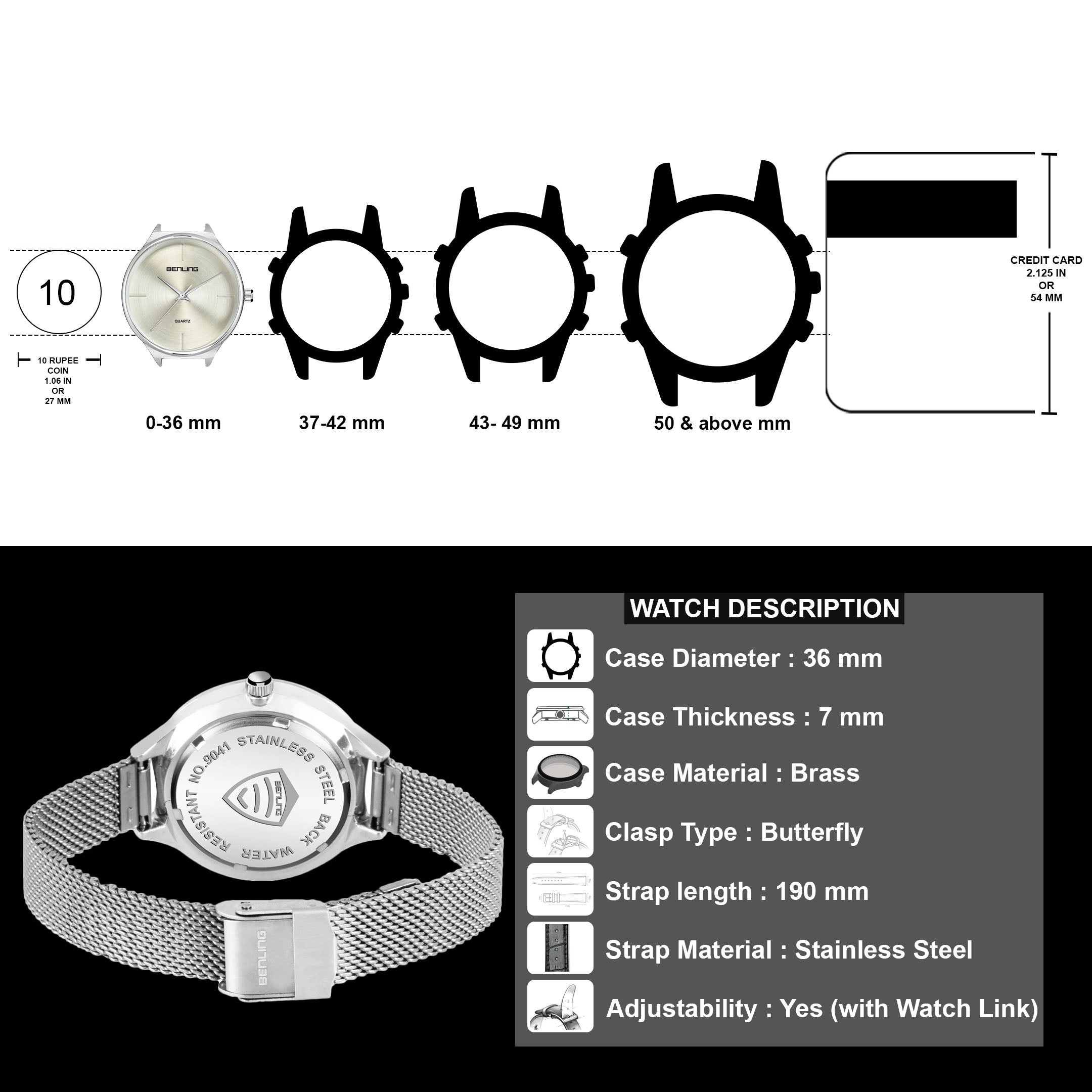 Benling BL-1017 Milanese Series Watch for Women
