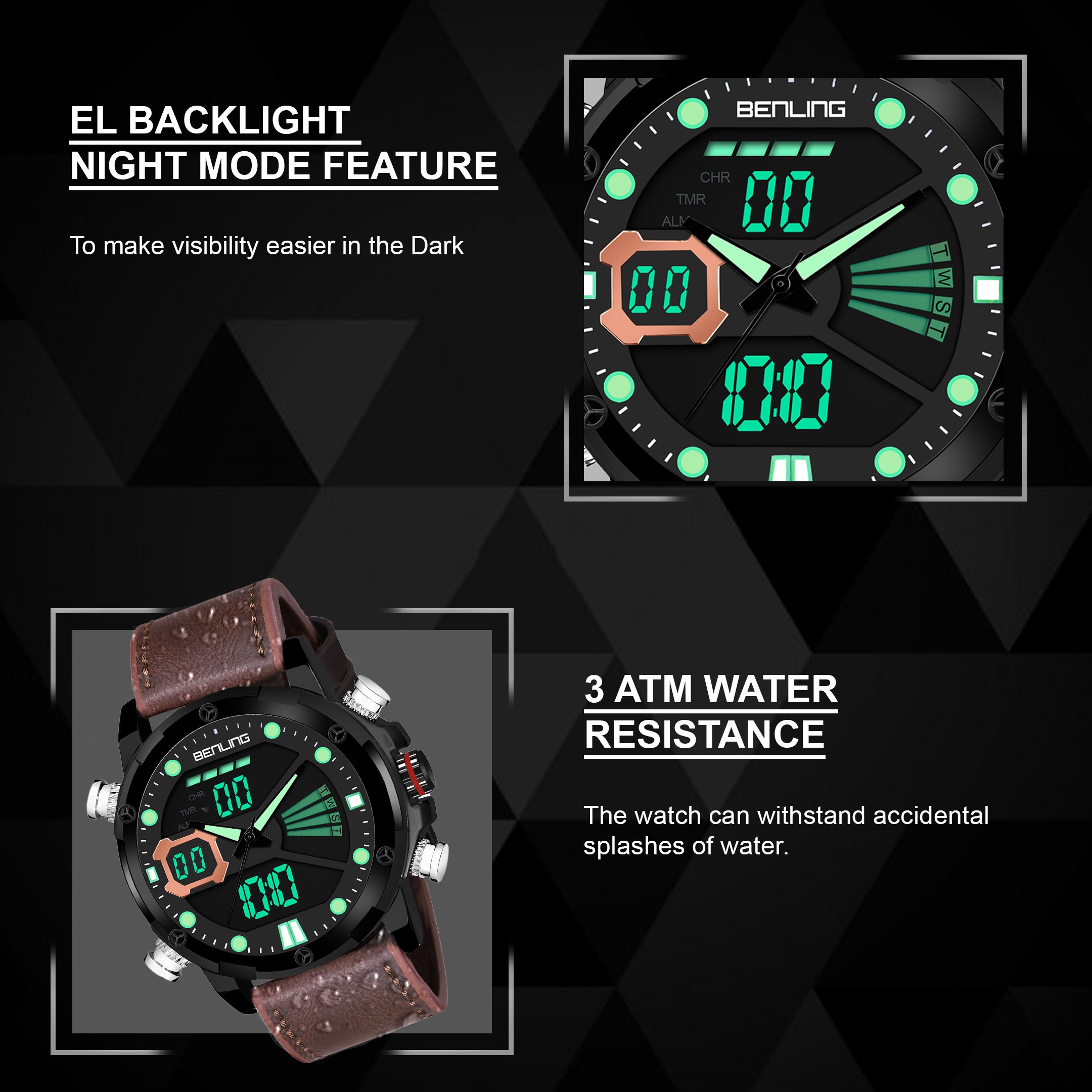 Benling Speedster Ana Digital Watch