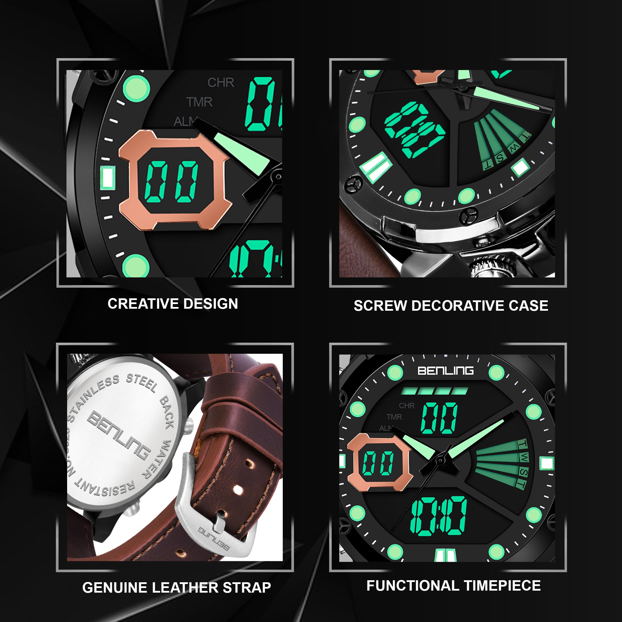 Benling Speedster Ana Digital Watch