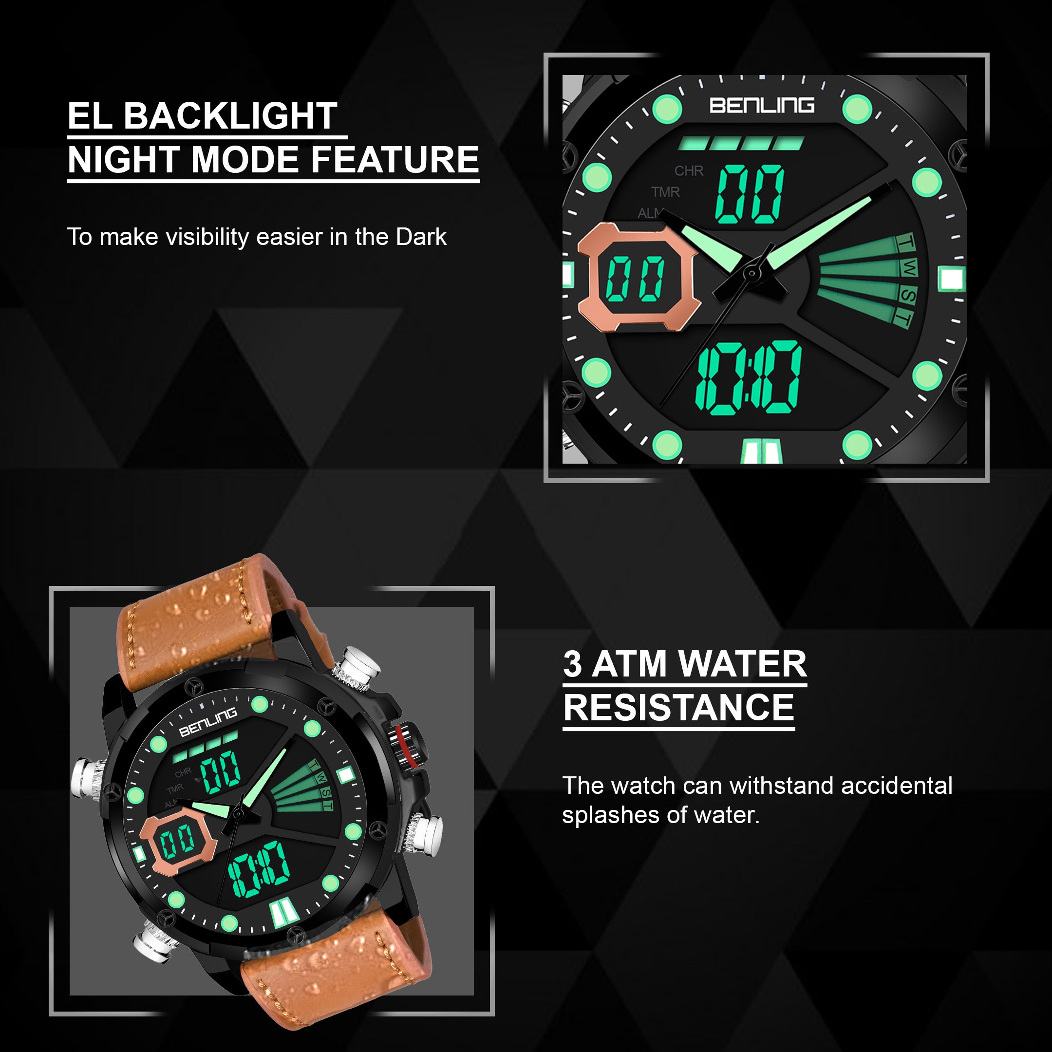 Benling Speedster Ana Digital Watch