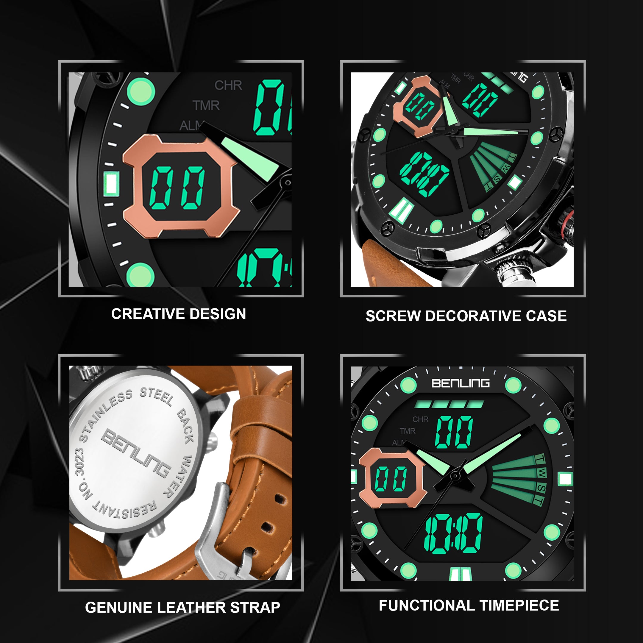 Benling Speedster Ana Digital Watch