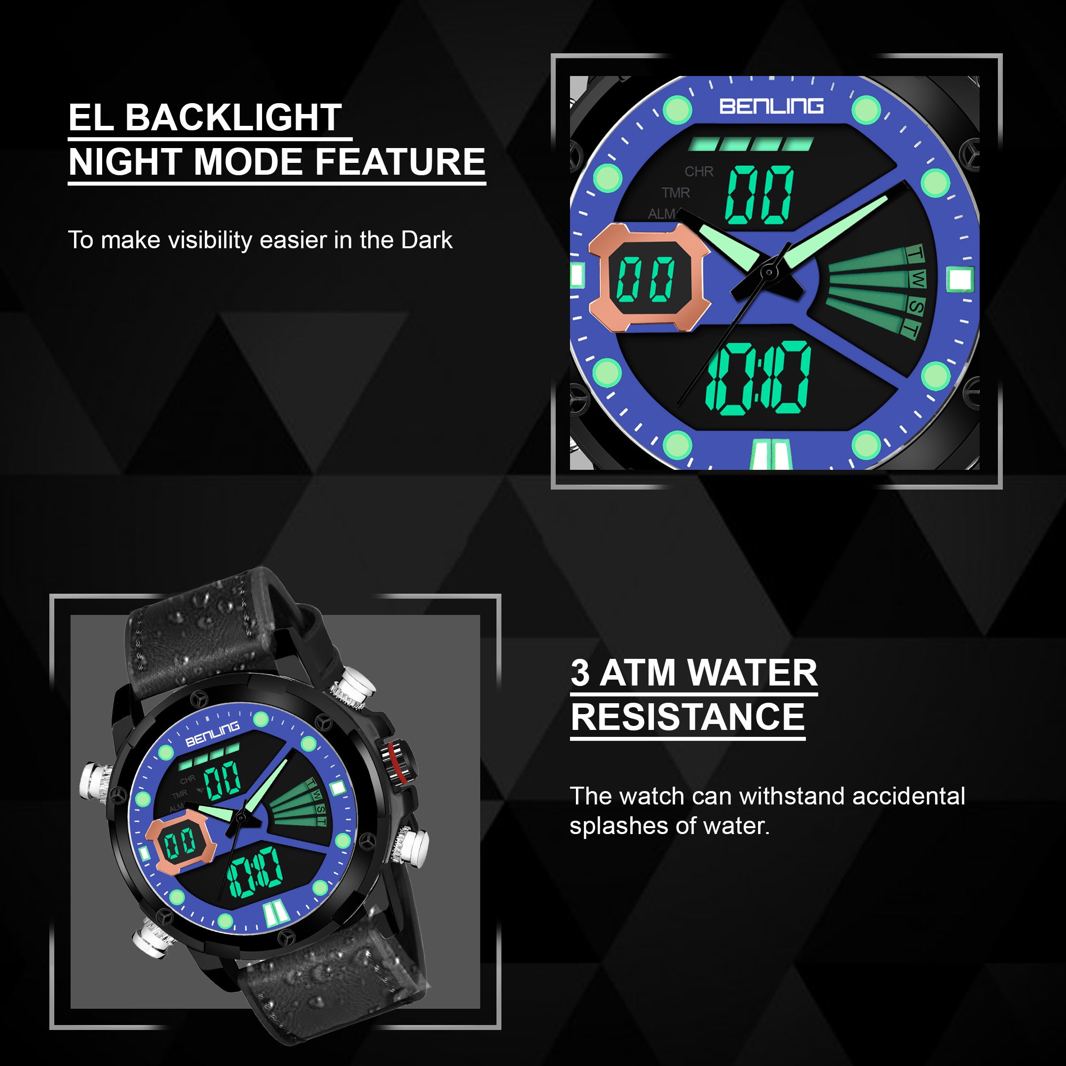 Benling Speedster Ana Digital Watch