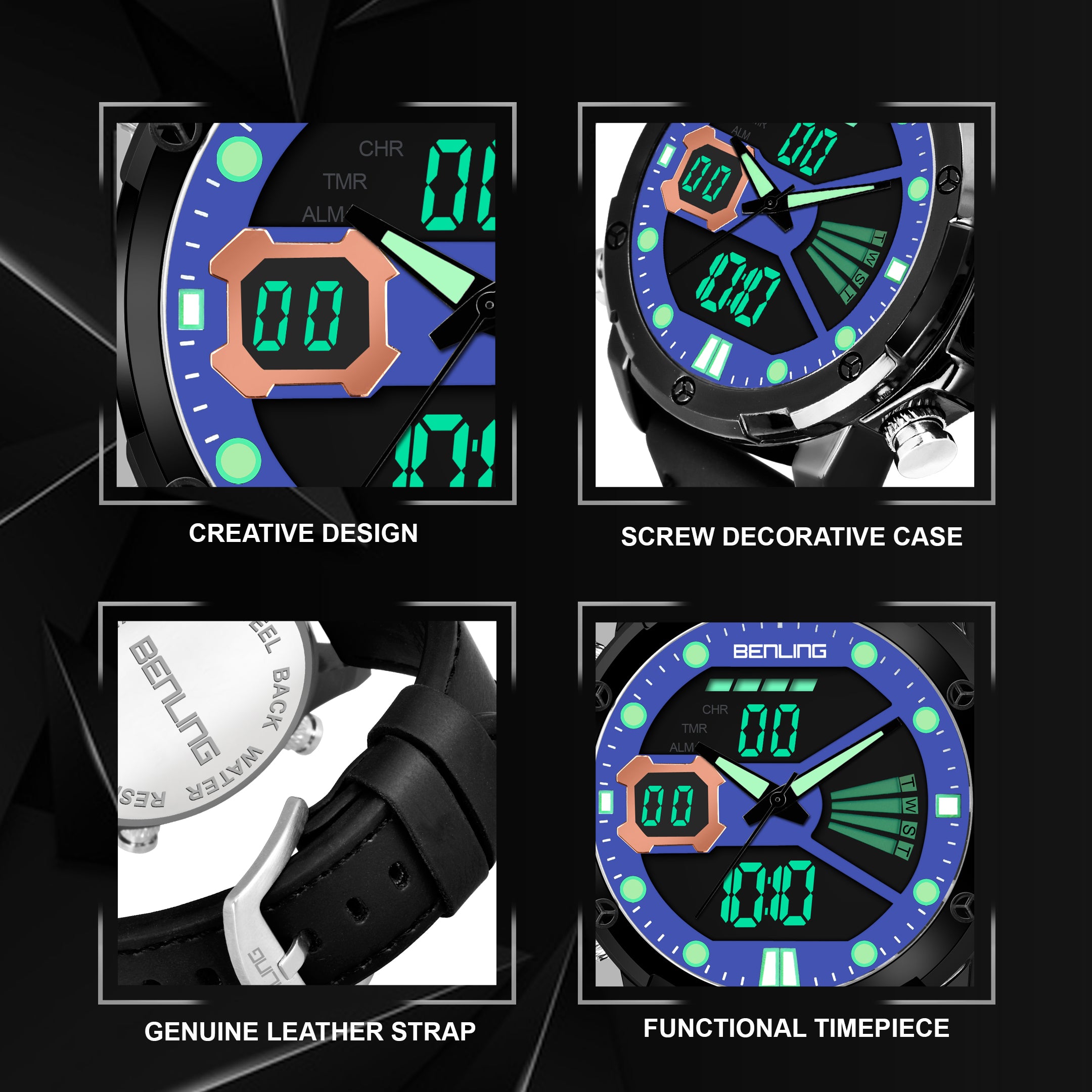 Benling Speedster Ana Digital Watch