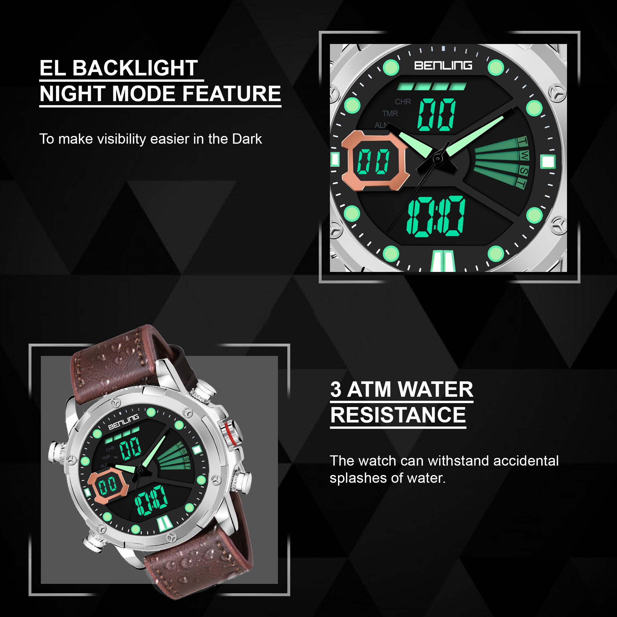 Benling Speedster Ana Digital Watch