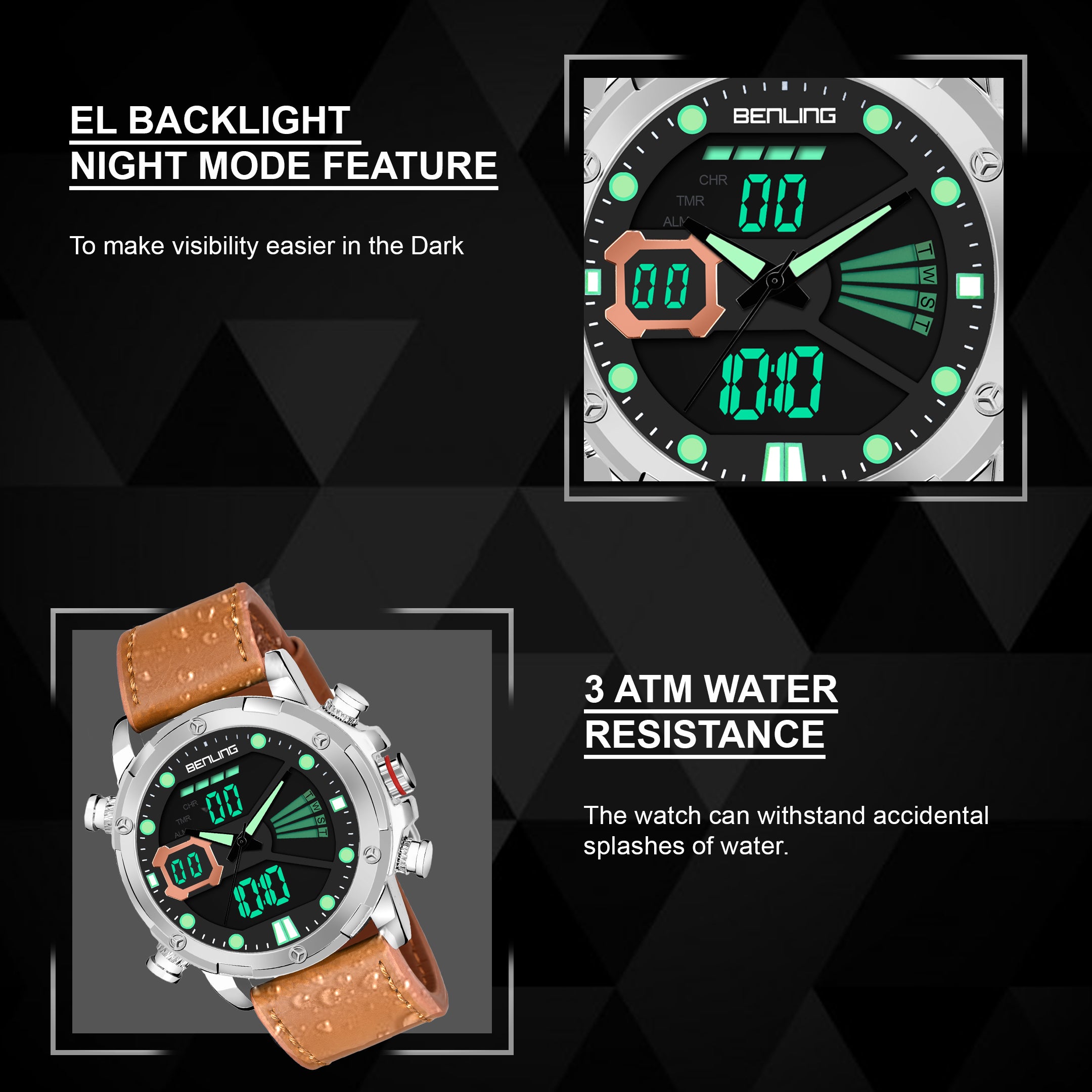 Benling Speedster Ana Digital Watch