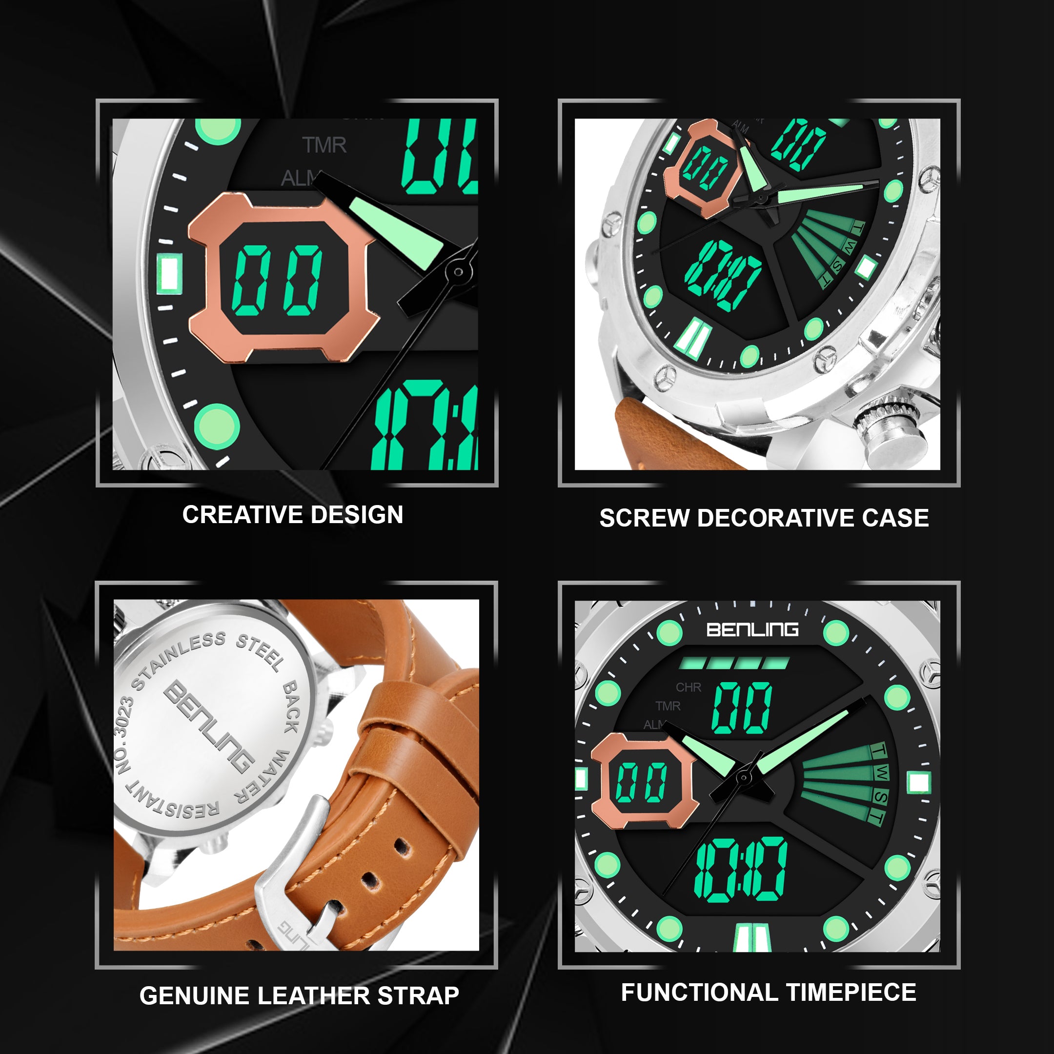 Benling Speedster Ana Digital Watch