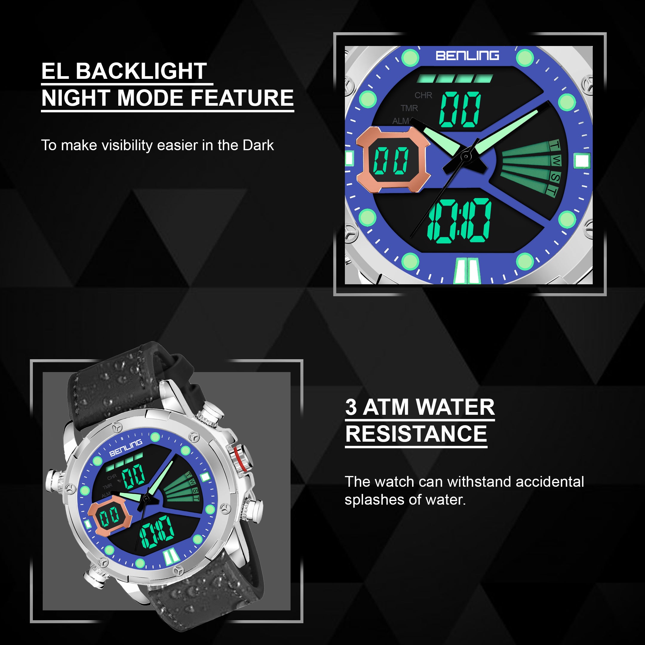 Benling Speedster Ana Digital Watch