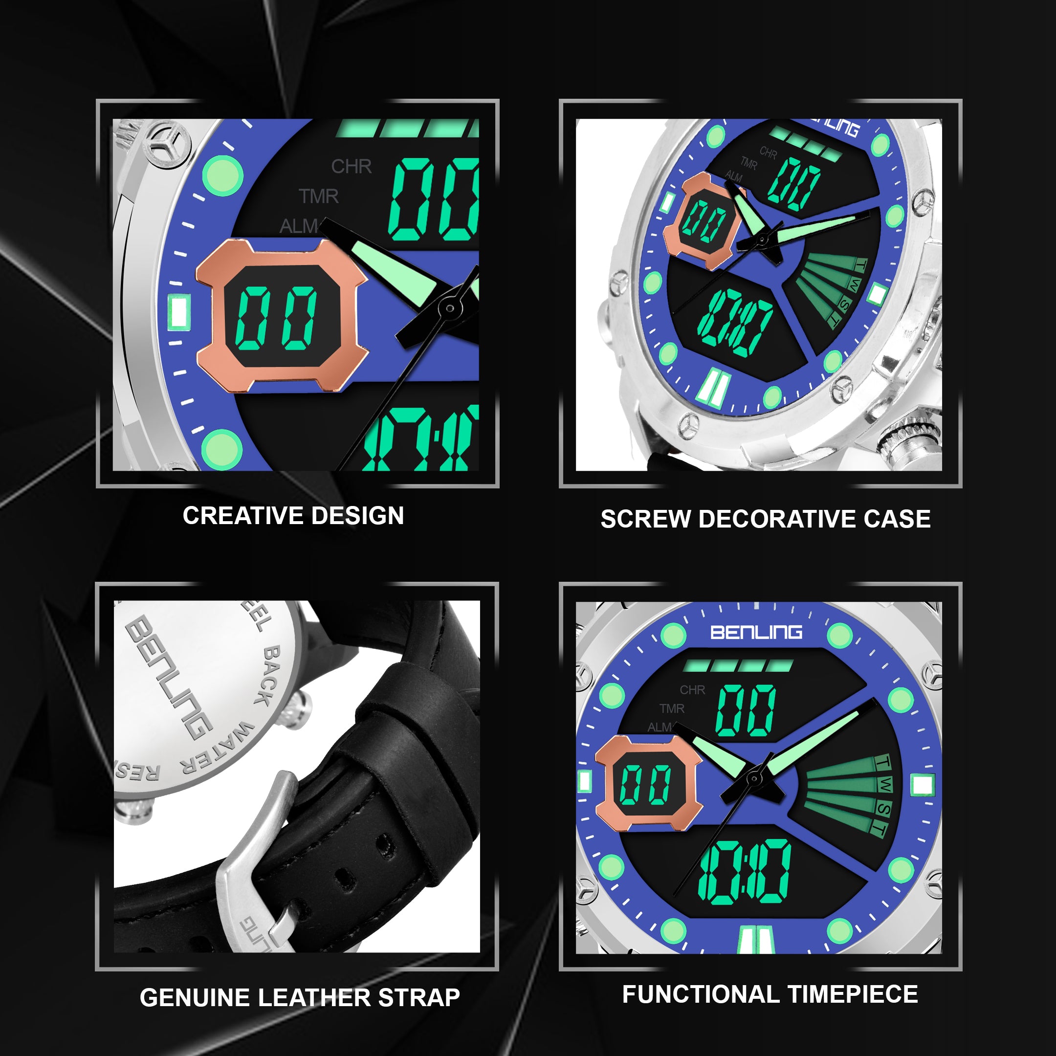 Benling Speedster Ana Digital Watch