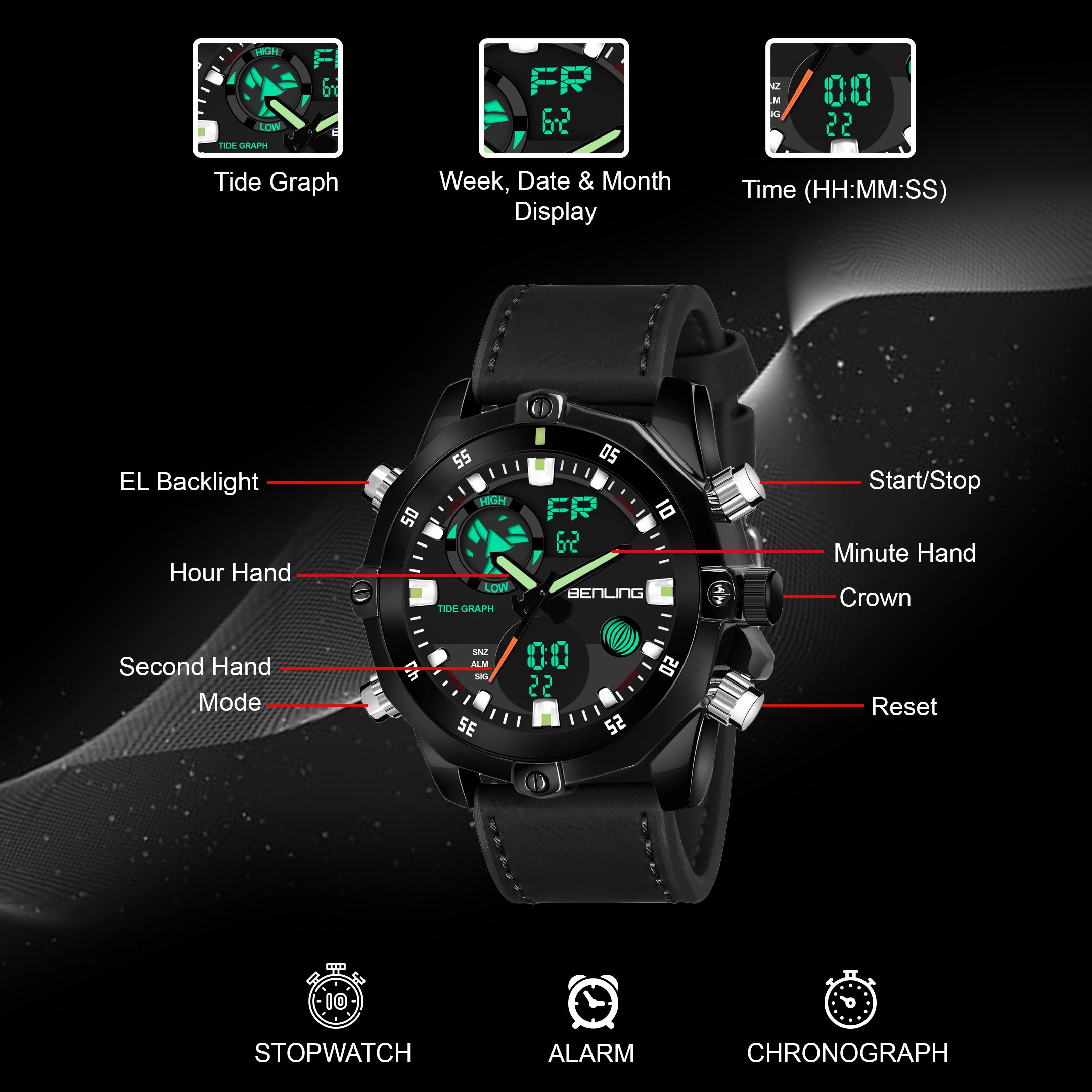 BL1021 Benling Speedster Ana Digital Watch