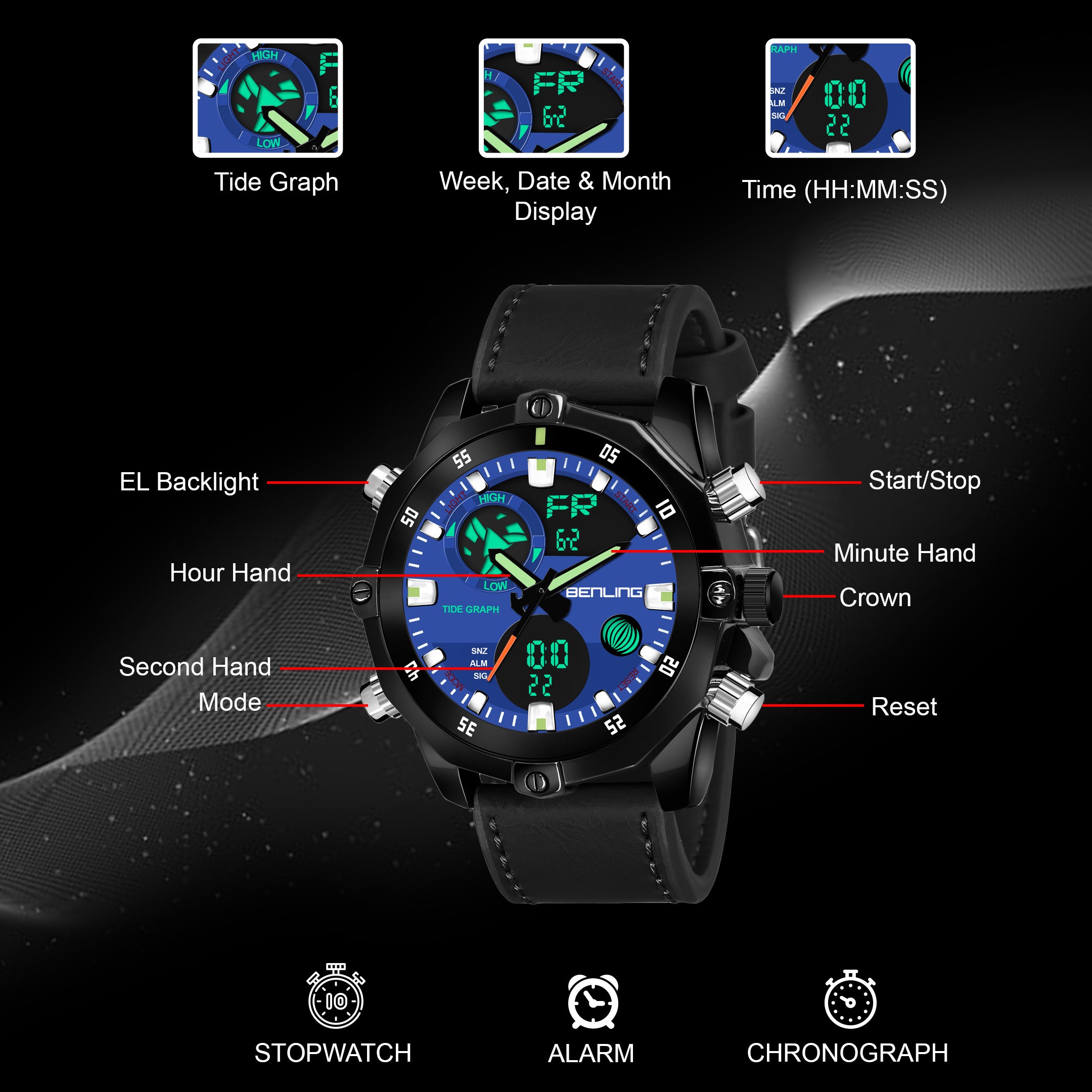BL1021 Benling Speedster Ana Digital Watch