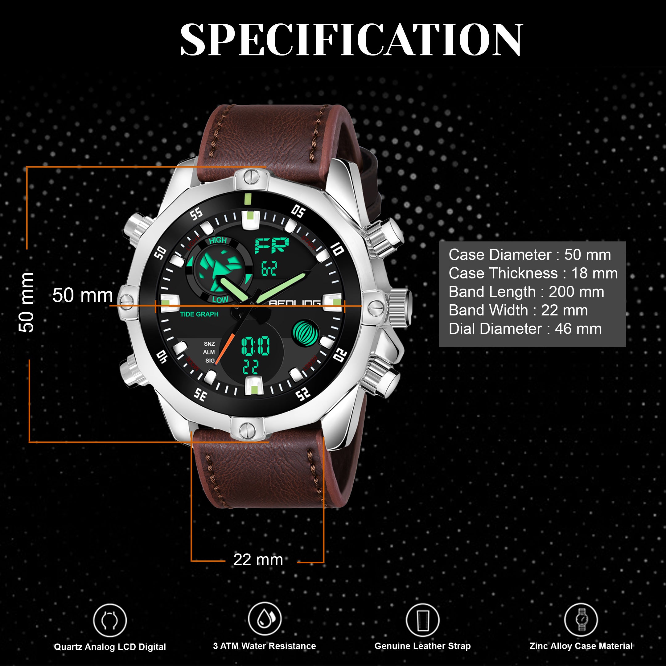 BL1021 Benling Speedster Ana Digital Watch