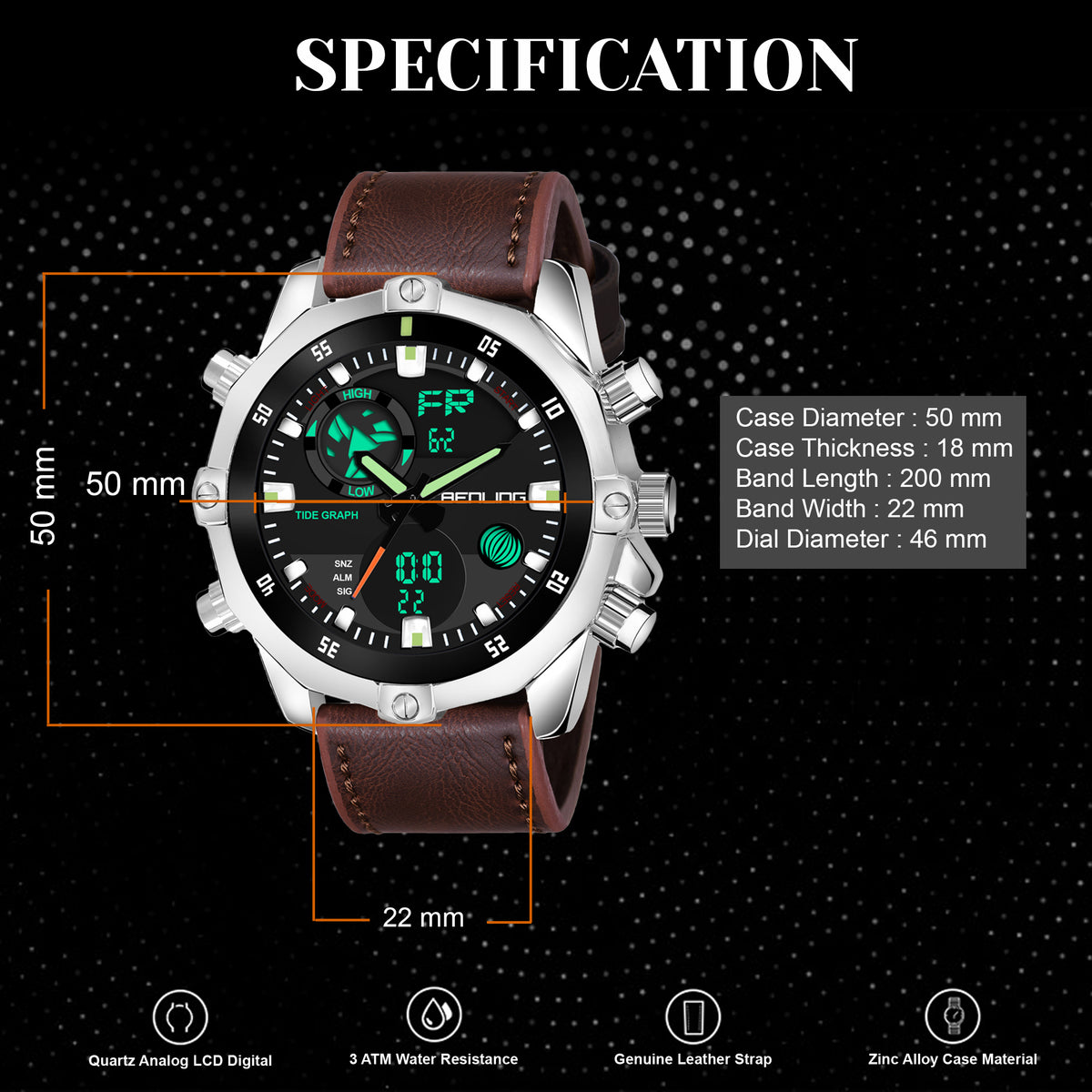 Benling Speedster Ana Digital Watch – BENLING BL-1021 My Store