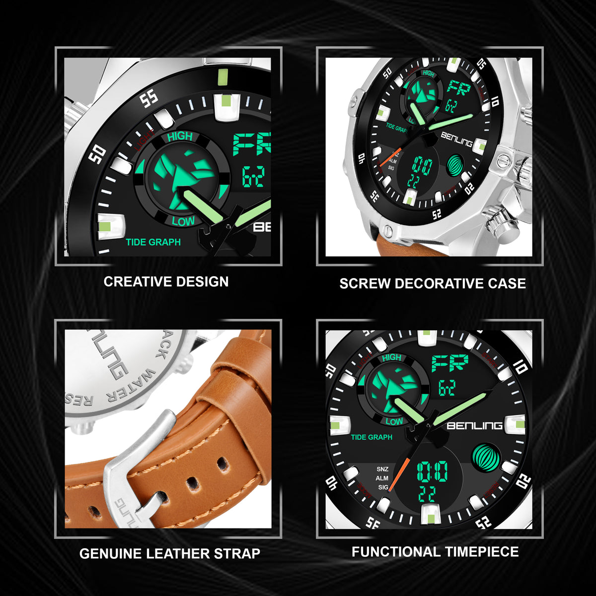 Benling Speedster Ana Digital Watch – BENLING BL-1021 My Store