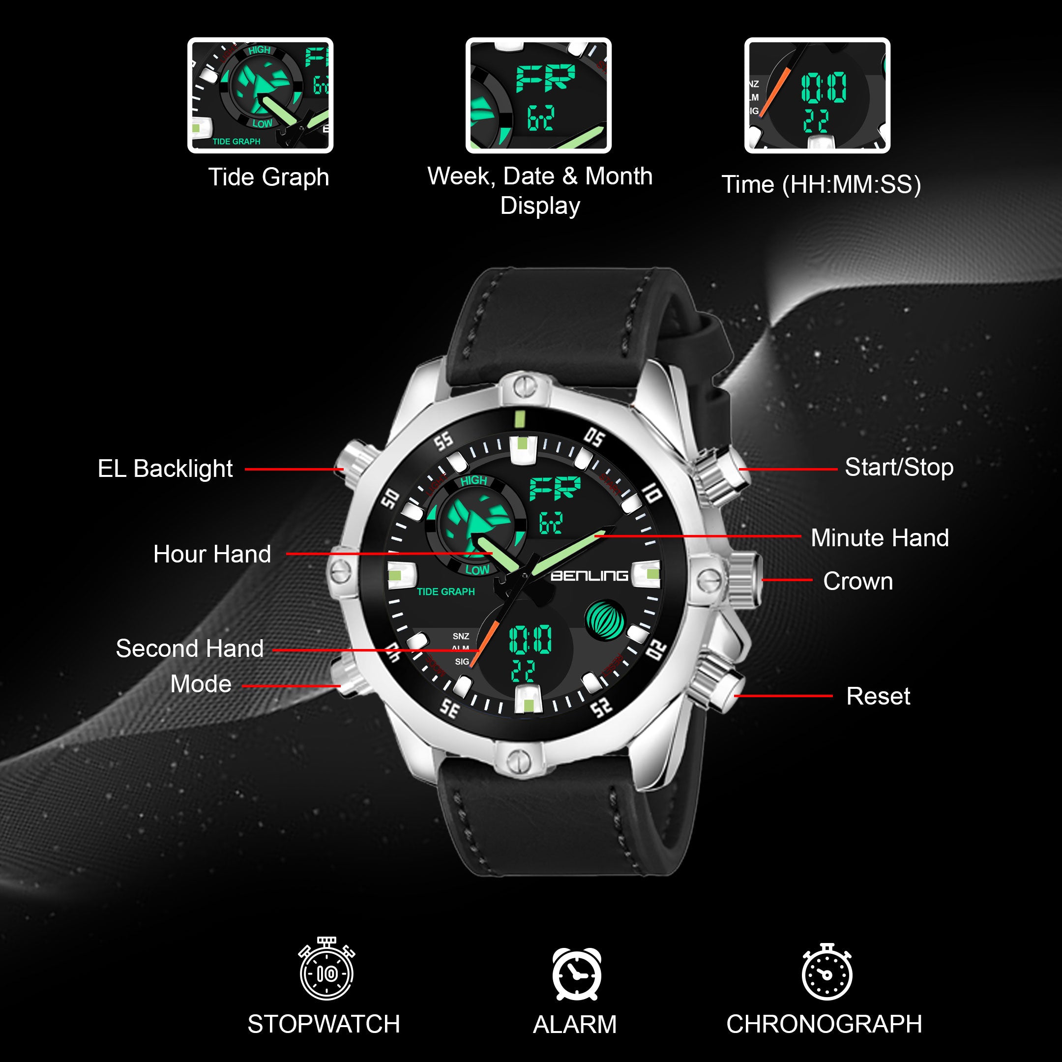 BL1021 Benling Speedster Ana Digital Watch