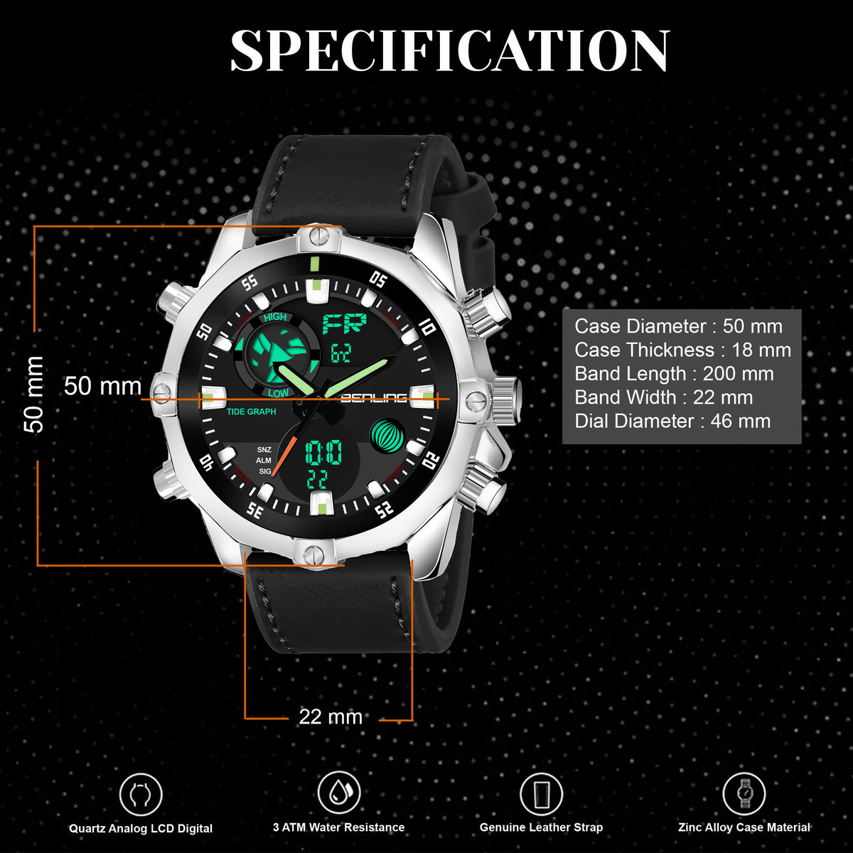 Benling Speedster Ana Digital Watch – BENLING BL-1021 My Store