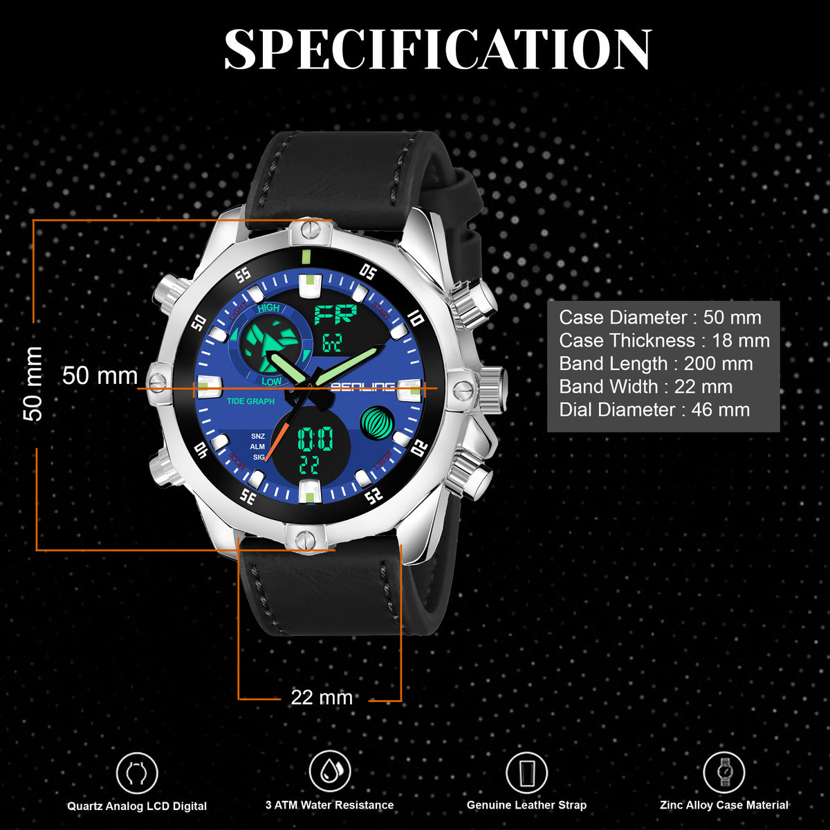Benling Speedster Ana Digital Watch – BENLING BL-1021 My Store