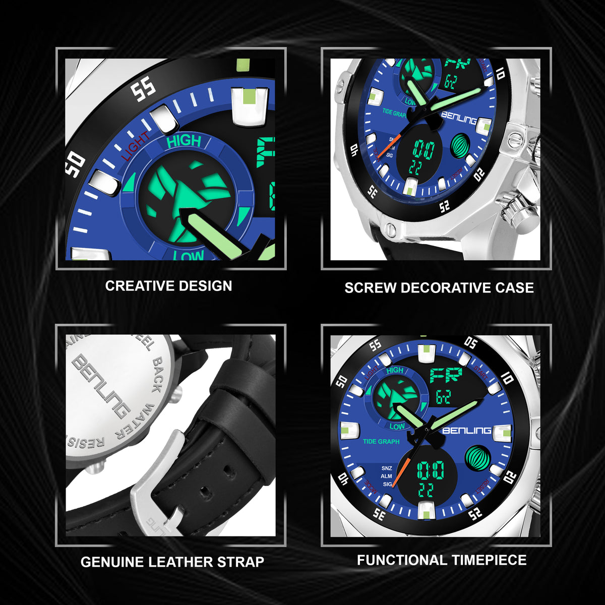 Benling Speedster Ana Digital Watch – BENLING BL-1021 My Store