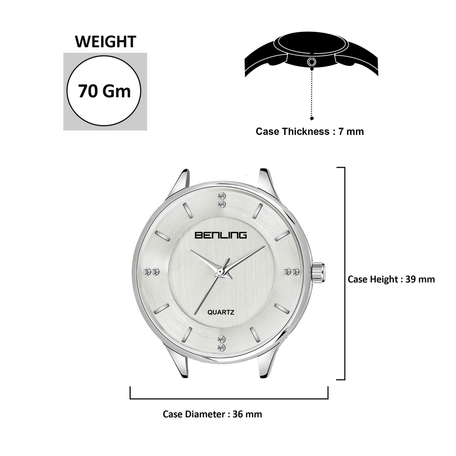 BL-1022-Analog Watch Stainless Steel Long Lasting for Girls | Women