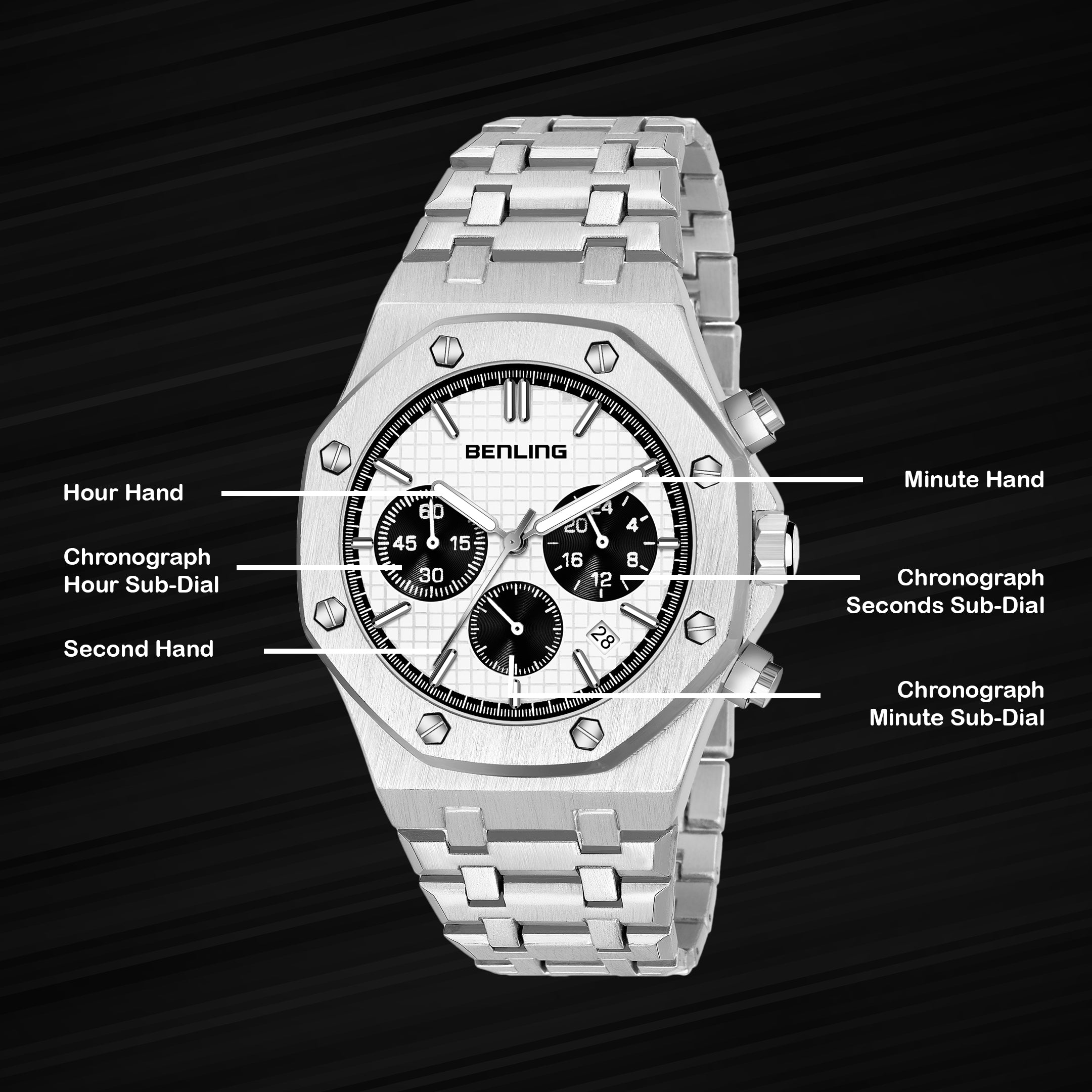 Benling TimeMaster Chronograph Watch for Men